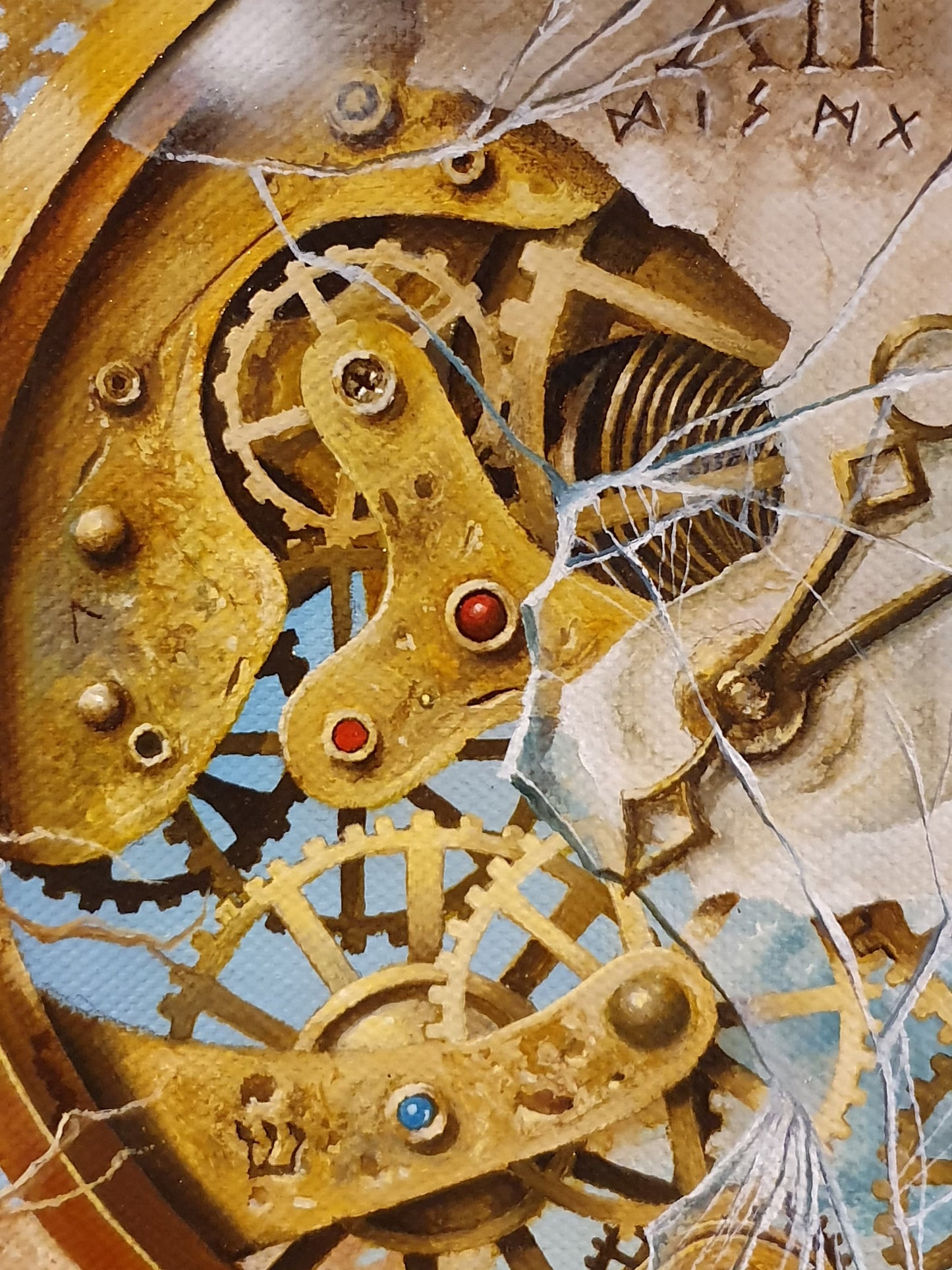 END OF TIME Fine Art Prints from original painting, Clock poster, Surreal art prints, Universe, Passing Time, Home Decore