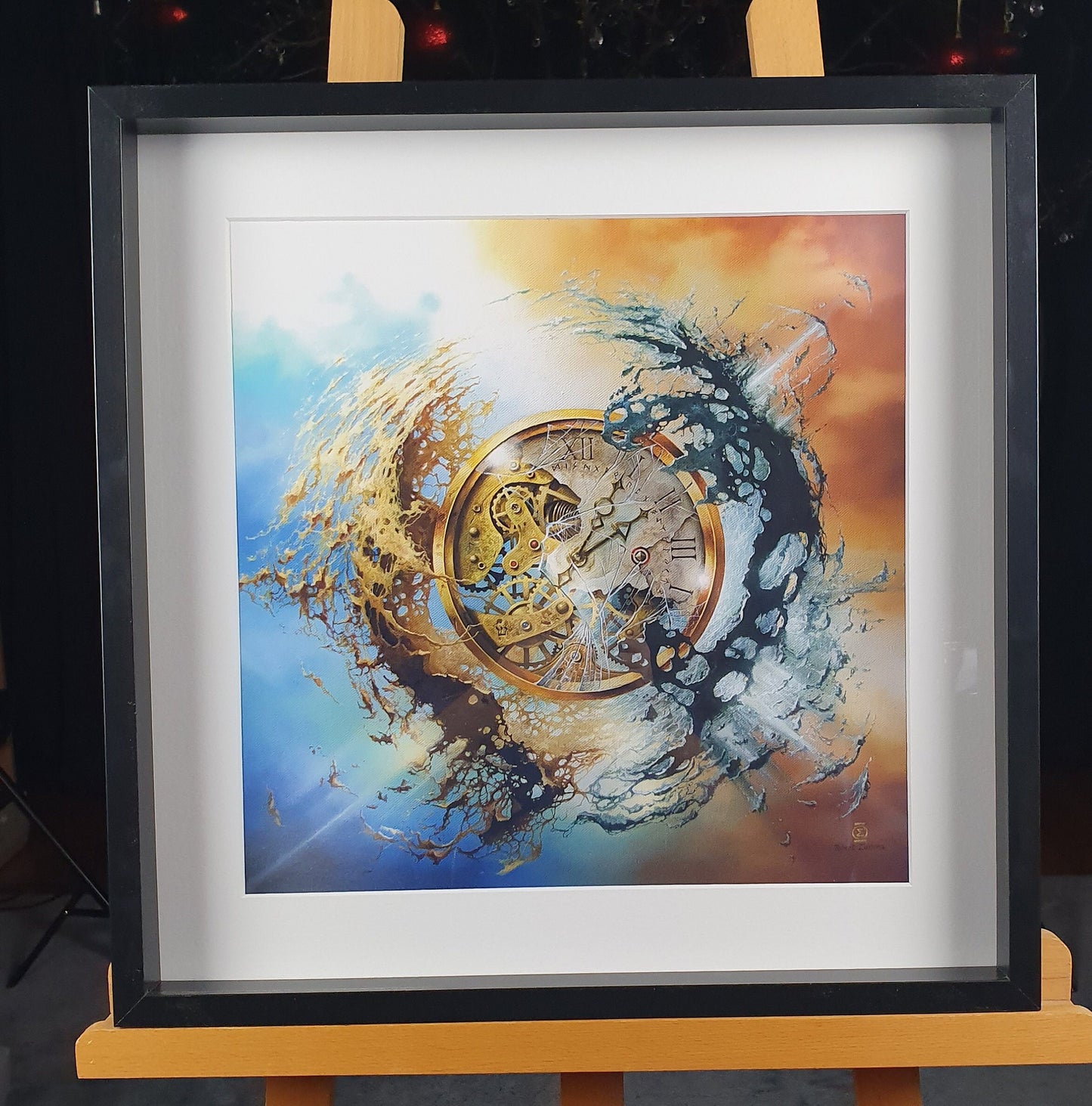 END OF TIME Fine Art Prints from original painting, Clock poster, Surreal art prints, Universe, Passing Time, Home Decore