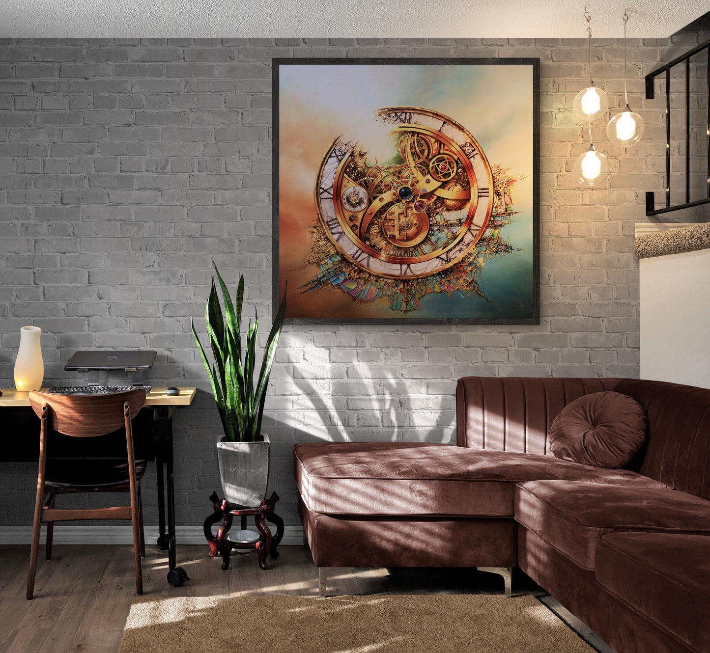 Modern Large Luxury Wall Art Giclée Canvas Print of original oil painting "MYSTERY OF TIME" by Robert Zietara | signed by the artist