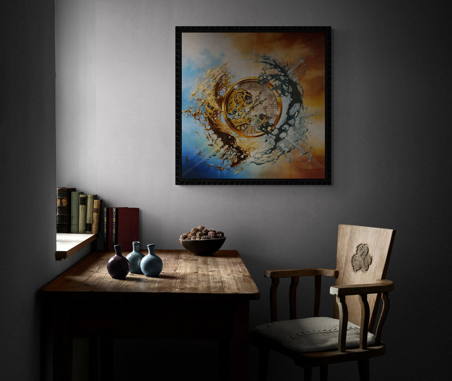 Modern Large Luxury Wall Art Giclée Canvas Print of original oil painting "END OF TIME" by Robert Zietara | signed by the artist FOSHE ART