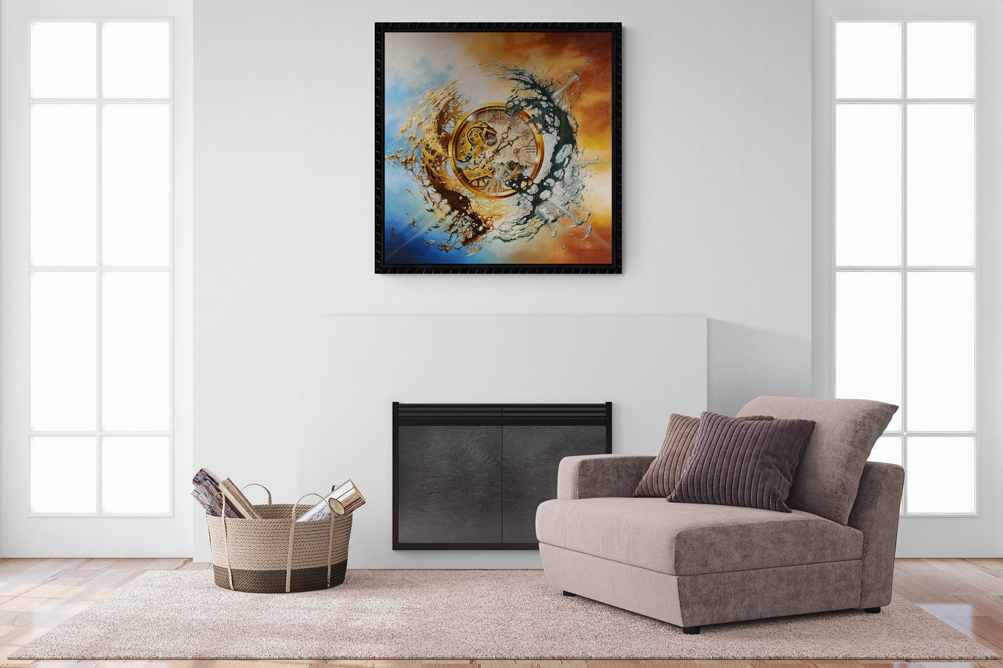 Modern Large Luxury Wall Art Giclée Canvas Print of original oil painting "END OF TIME" by Robert Zietara | signed by the artist FOSHE ART