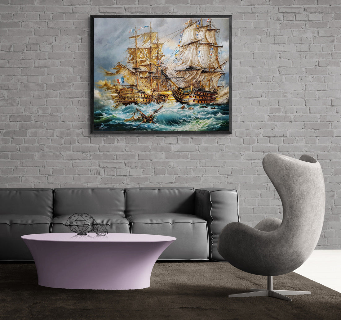 HMS Victory Canvas Print | Battle of Trafalgar, Lord Nelson FOSHE ART