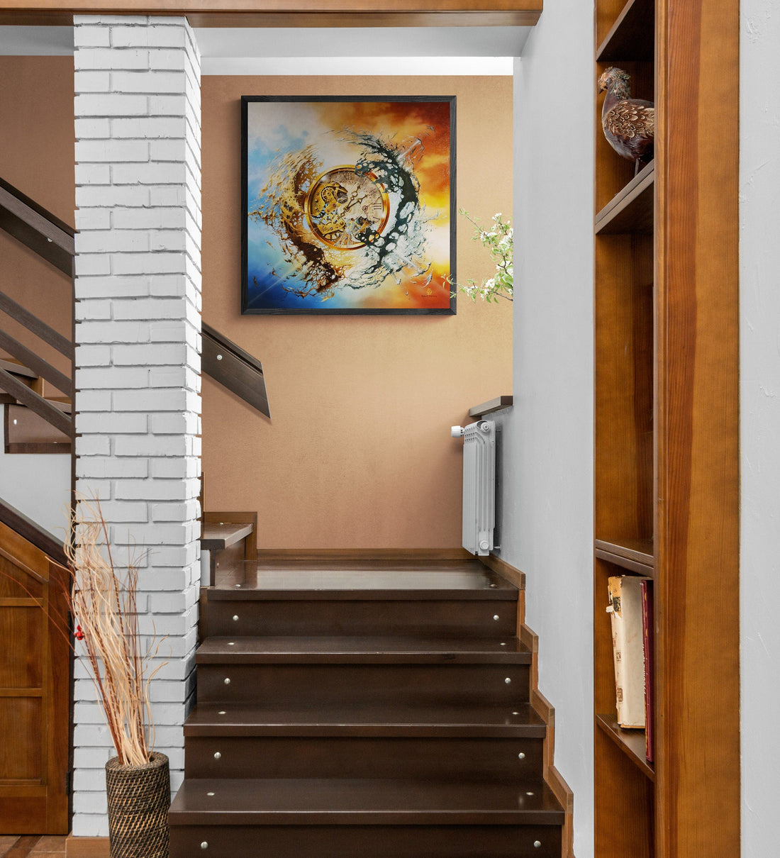 Modern Large Luxury Wall Art Giclée Canvas Print of original oil painting "END OF TIME" by Robert Zietara | signed by the artist FOSHE ART