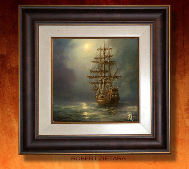 Tall Ship Painting: Nautical Seascape Art Print, Maritime Decor FOSHE ART