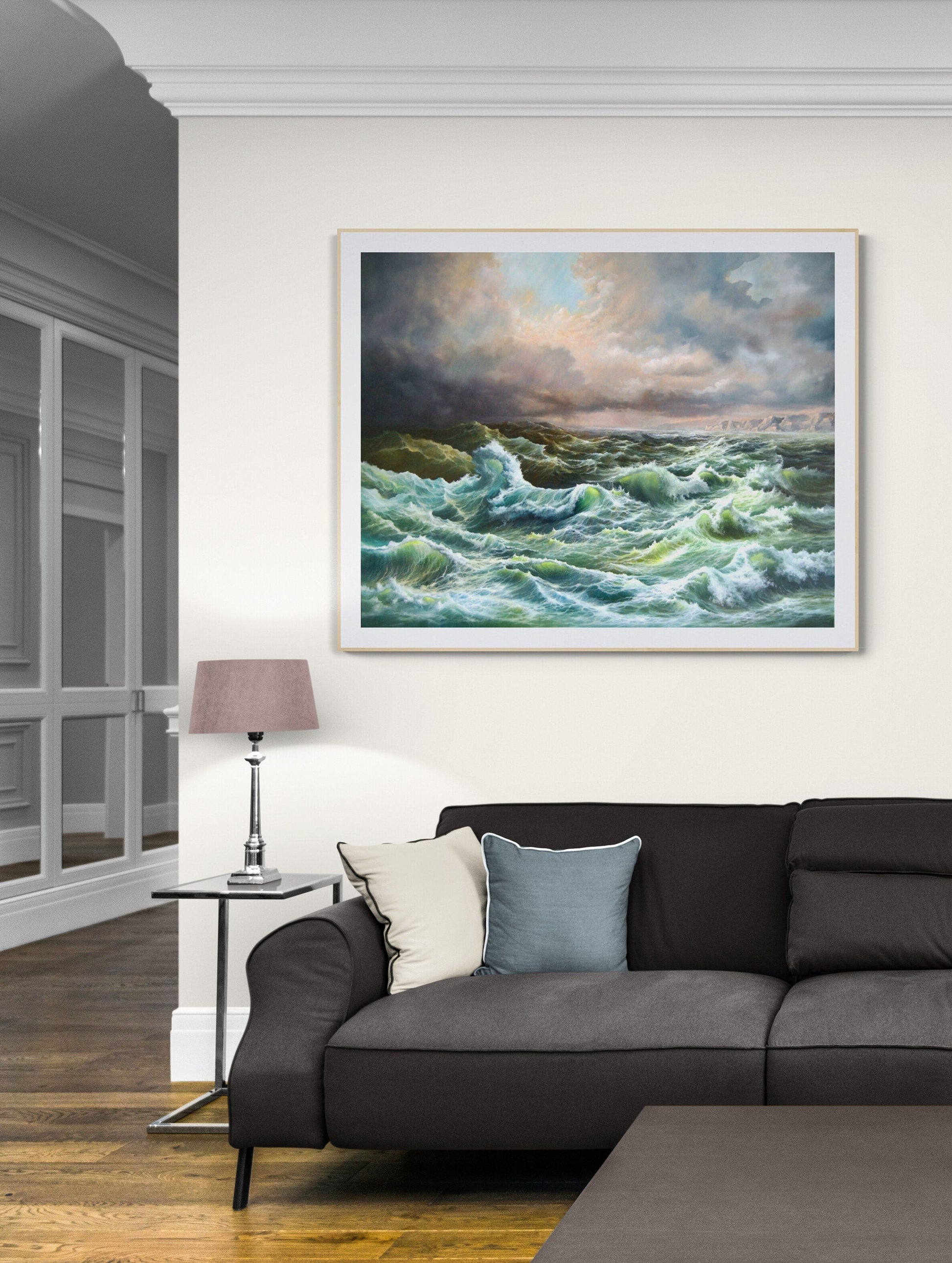 OPEN SEA Giclée Fine Art Print from original oil painting |Wave Seascape Artwork, Seascape Print, Wave Poster, Seascape Decoration, Wave FOSHE ART