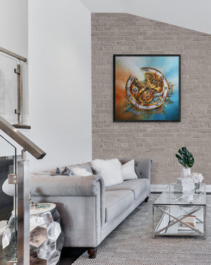 MYSTERY of TIME, Giclée canvas print,  Robert Zietara original painting, Modern abstract wall art, Gift idea for surreal art lovers