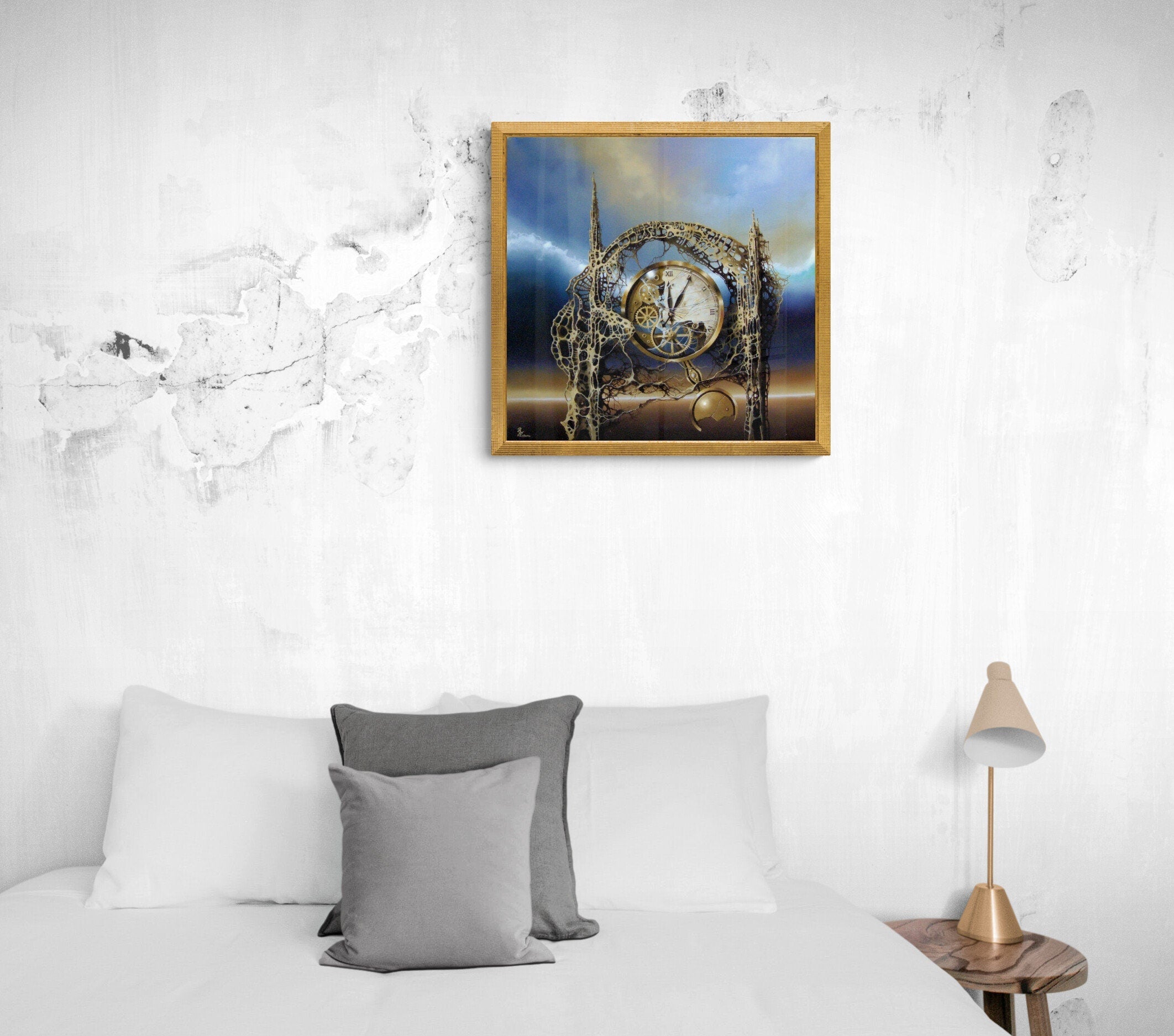 Time Gate Surreal Clock Giclée Canvas Print | Modern Home Decor FOSHE ART