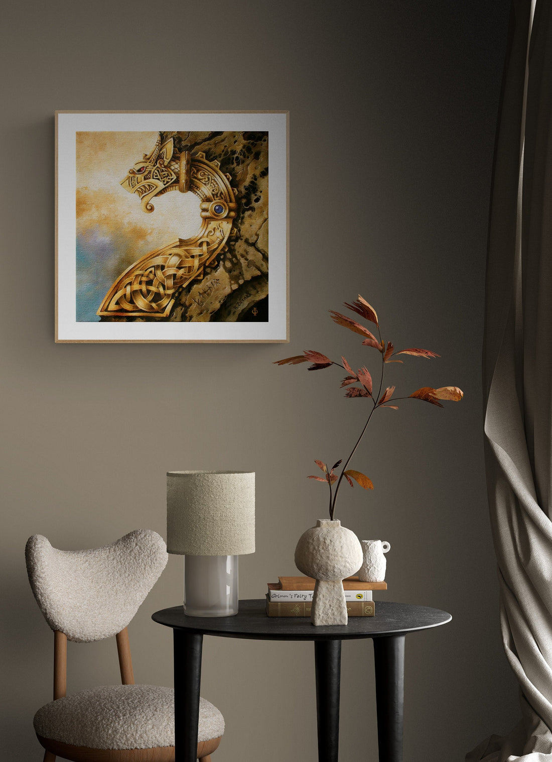 Fafnir Viking Dragon Giclée Print | Norse Mythology Fine Art FOSHE ART