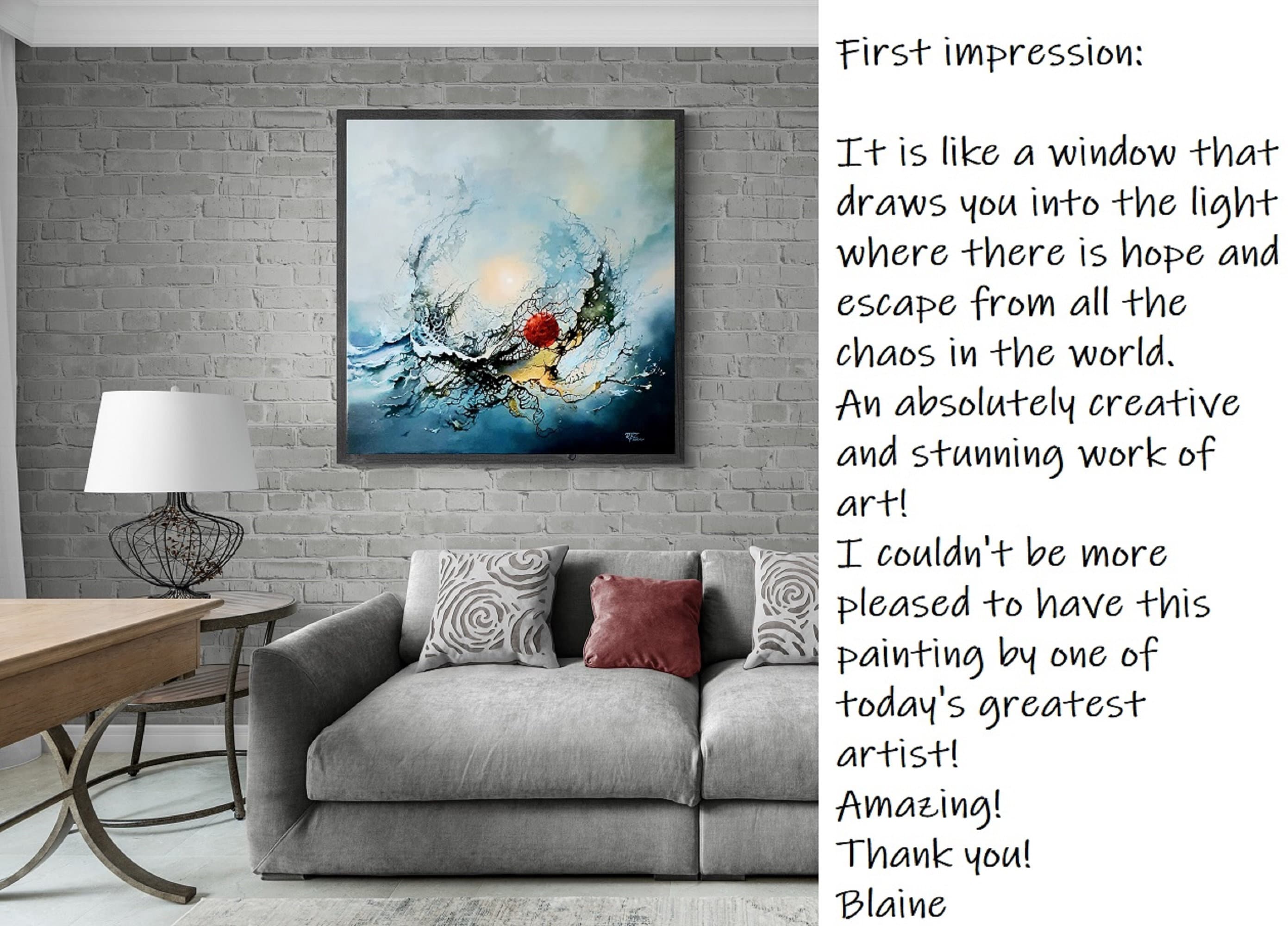 2020 | Giclee canvas print of original painting | Vision Wall Art | New reality | New Normal FOSHE ART