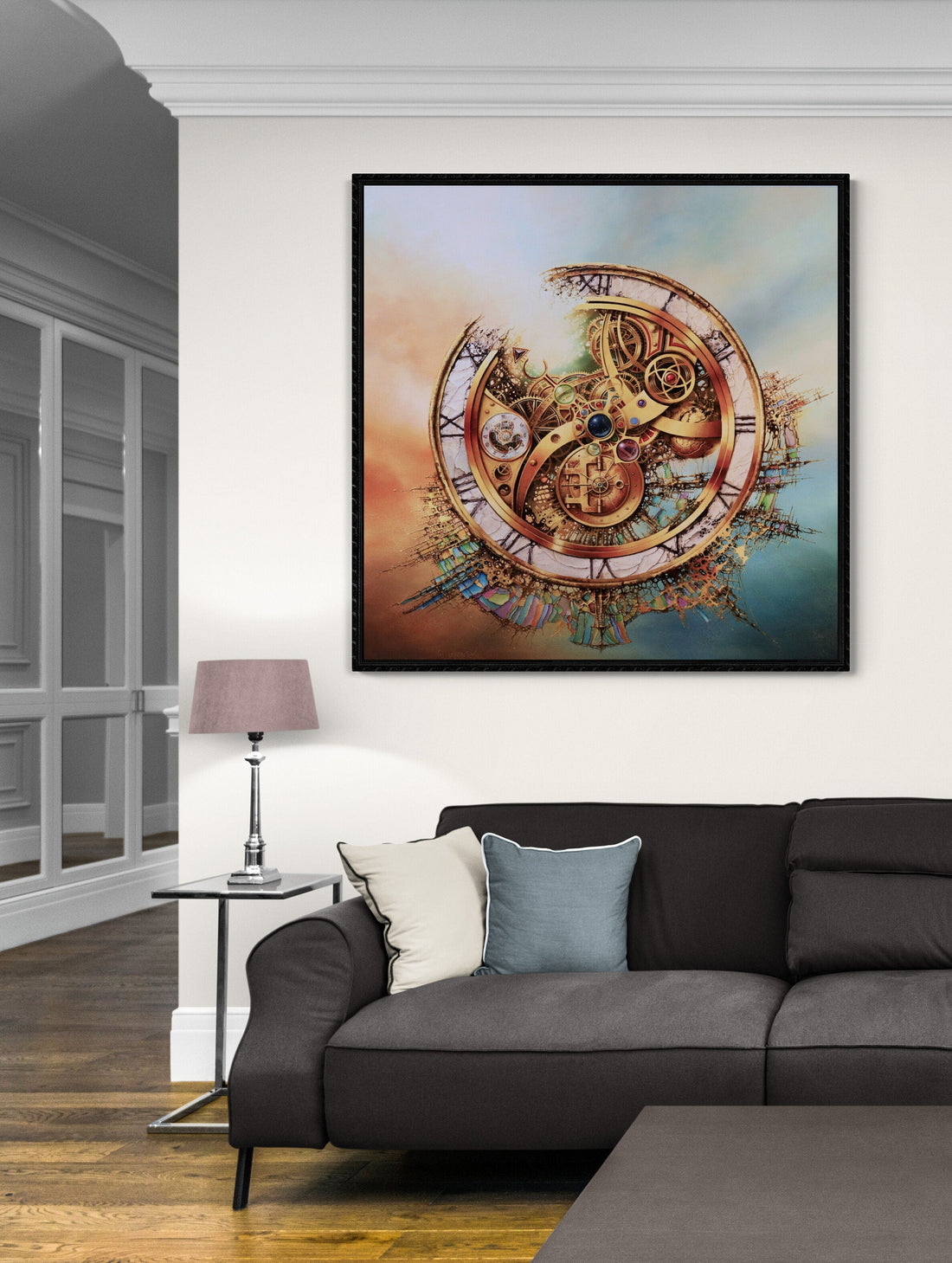 Modern Large Luxury Wall Art | Giclée Canvas Print of original oil painting "MYSTERY OF TIME" by Robert Zietara | signed by the artist FOSHE ART