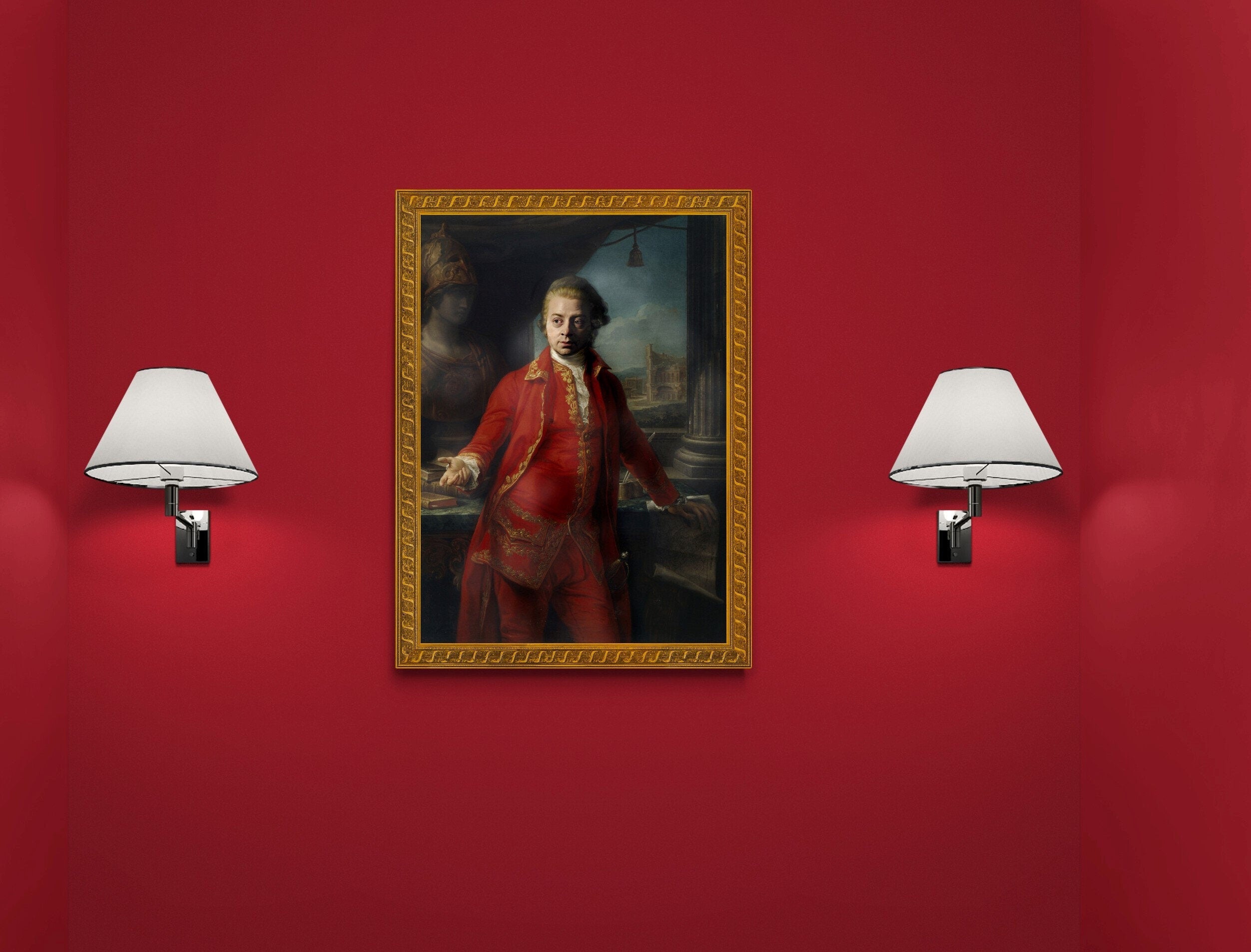 Amadeus Mozart Portrait, Fine Art Giclée Print FOSHE ART