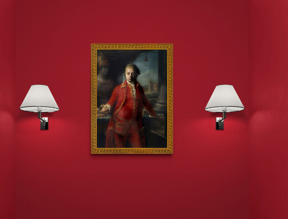 Amadeus Mozart Portrait, Fine Art Giclée Print FOSHE ART