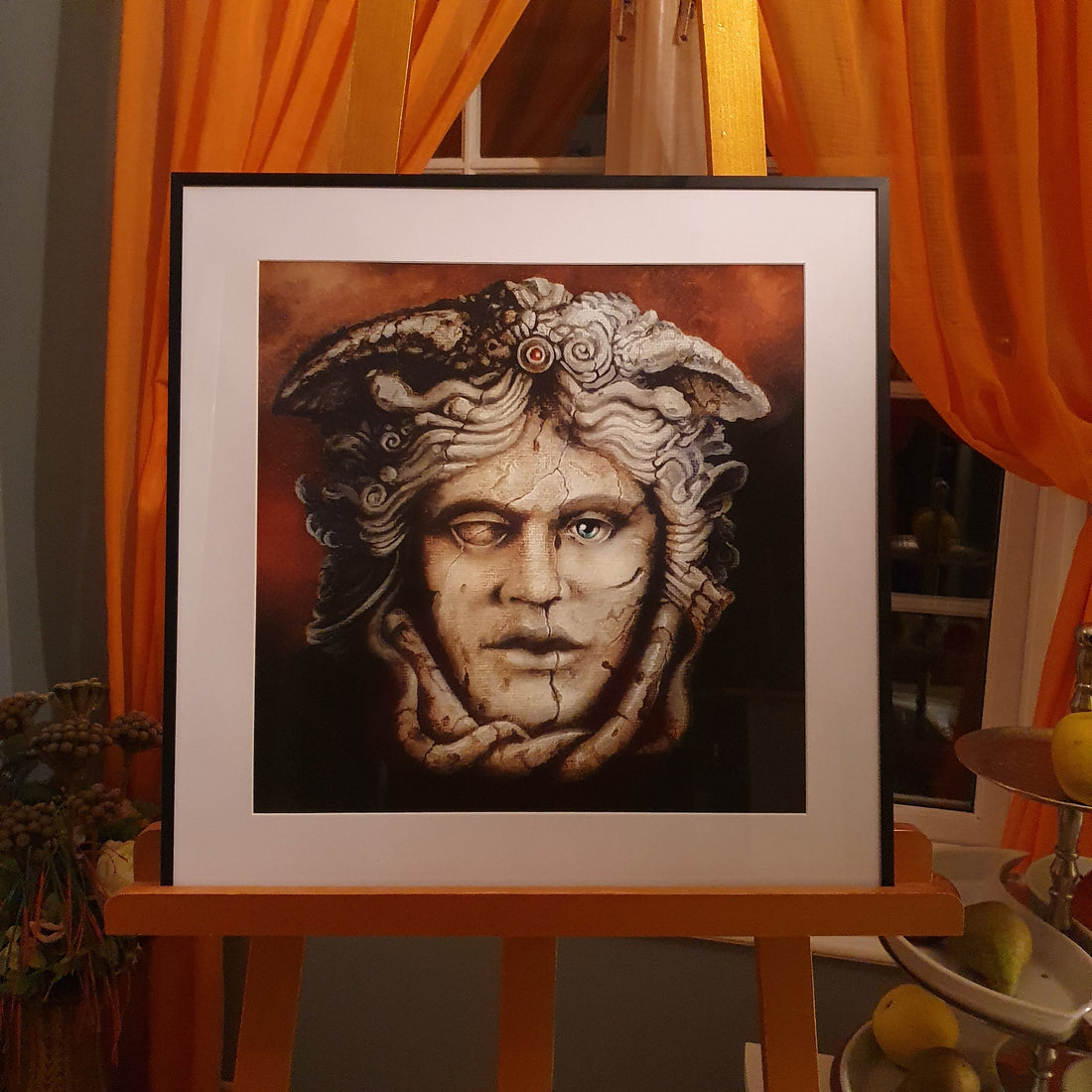 MEDUSA Giclée Fine Art Print of Mythical Creature from original oil painting modern home decoration gift idea for Greek mythology lovers