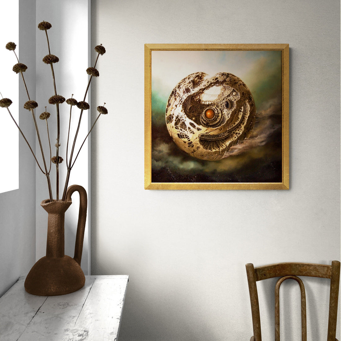SECRET IN the SKY | Giclée Art Print from original oil painting signed by artist | Modern home decoration | Surrealist print | luxury gift FOSHE ART