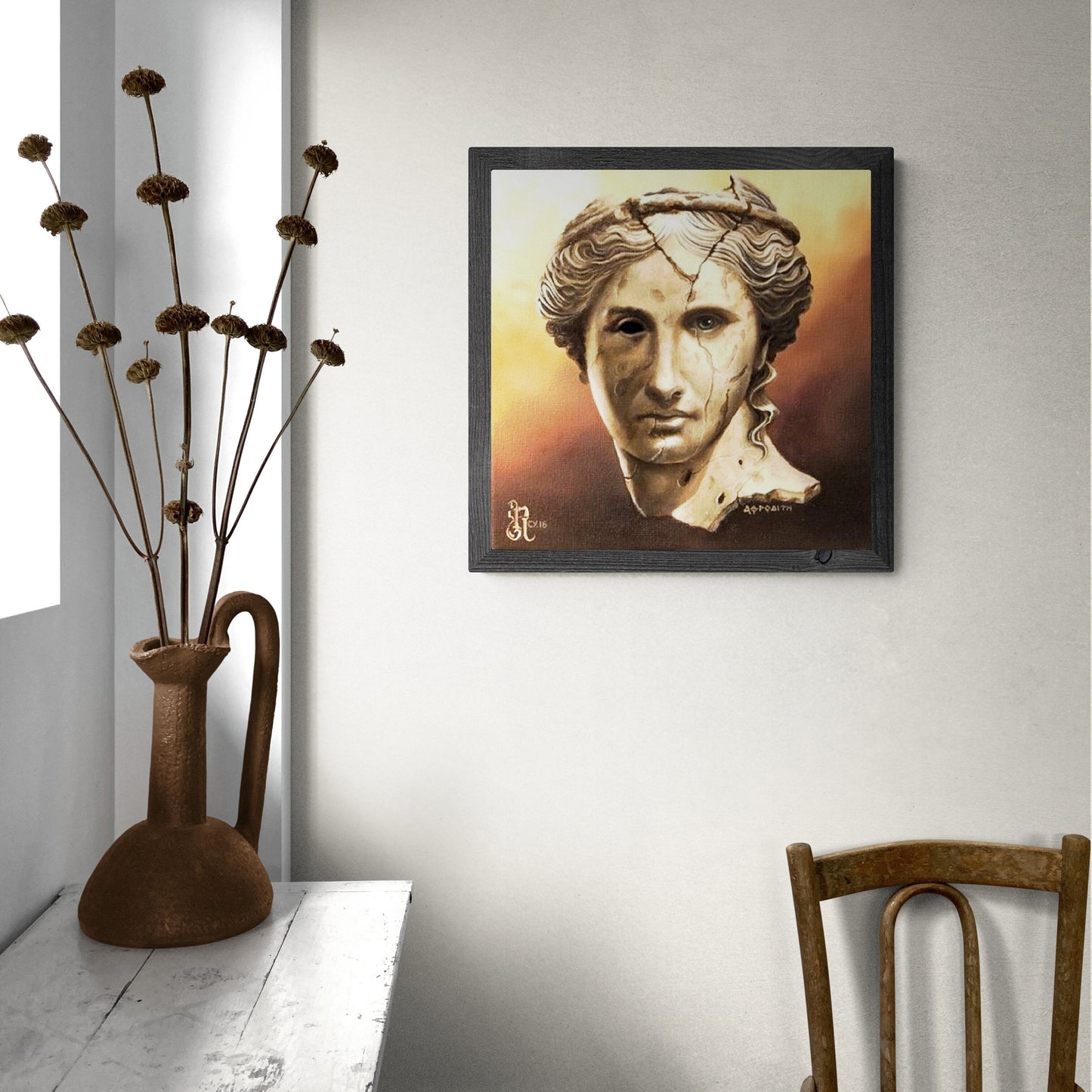 CYPRUS LOVE Fine art Aphrodite print of original oil painting by Robert Zietara | Modern home decoration | Gift idea for Greek mythology fan FOSHE ART