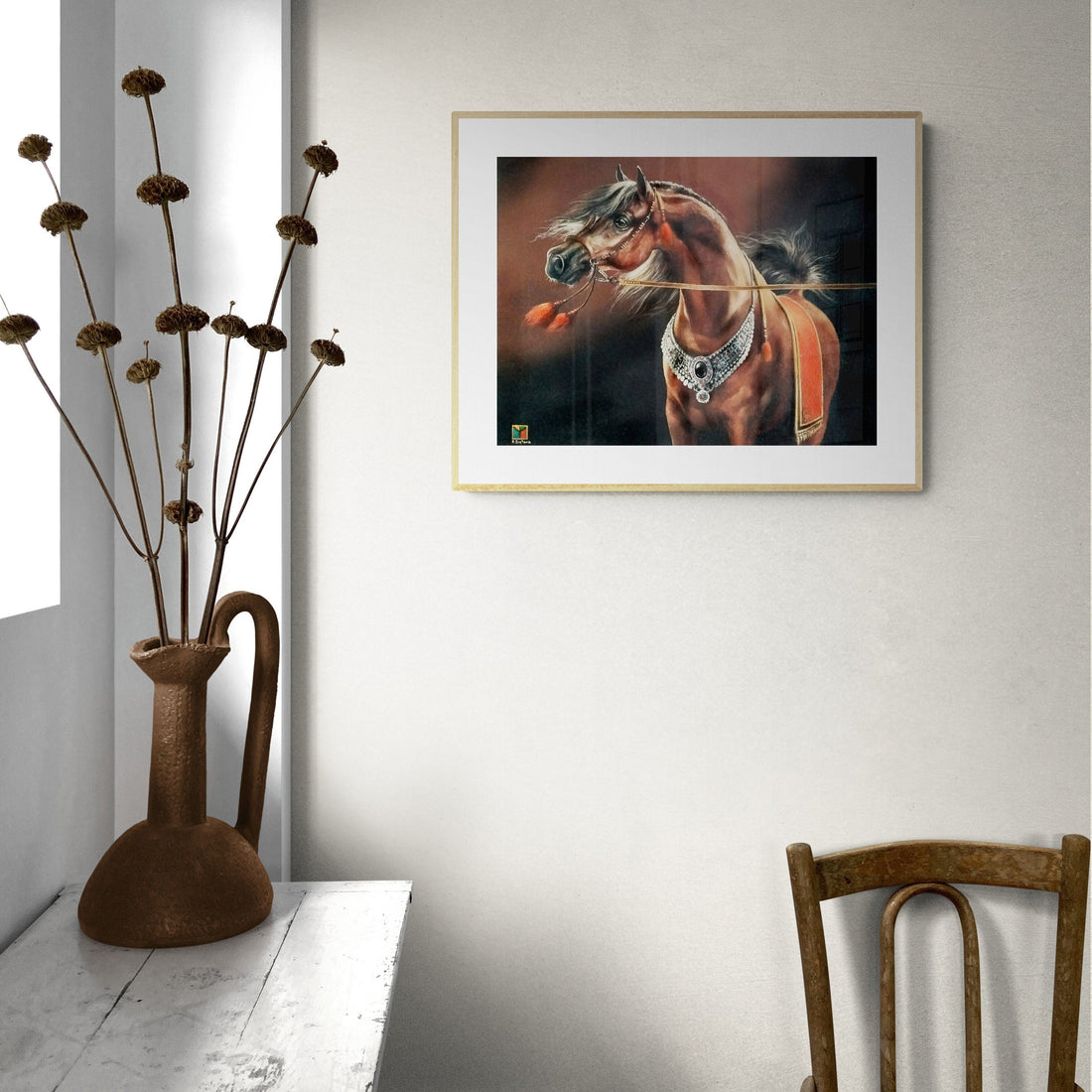 Arabian Horse Fine Art Print | Robert Zietara Oil Painting FOSHE ART