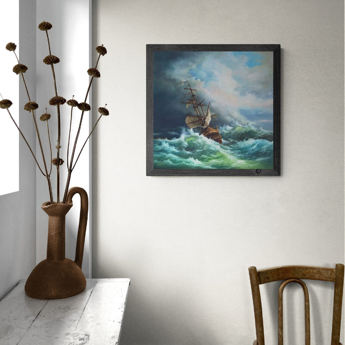 Tall Ship Seascape | Robert Zietara| Art Print, After Storm Giclee, Maritime Wall Decor FOSHE ART