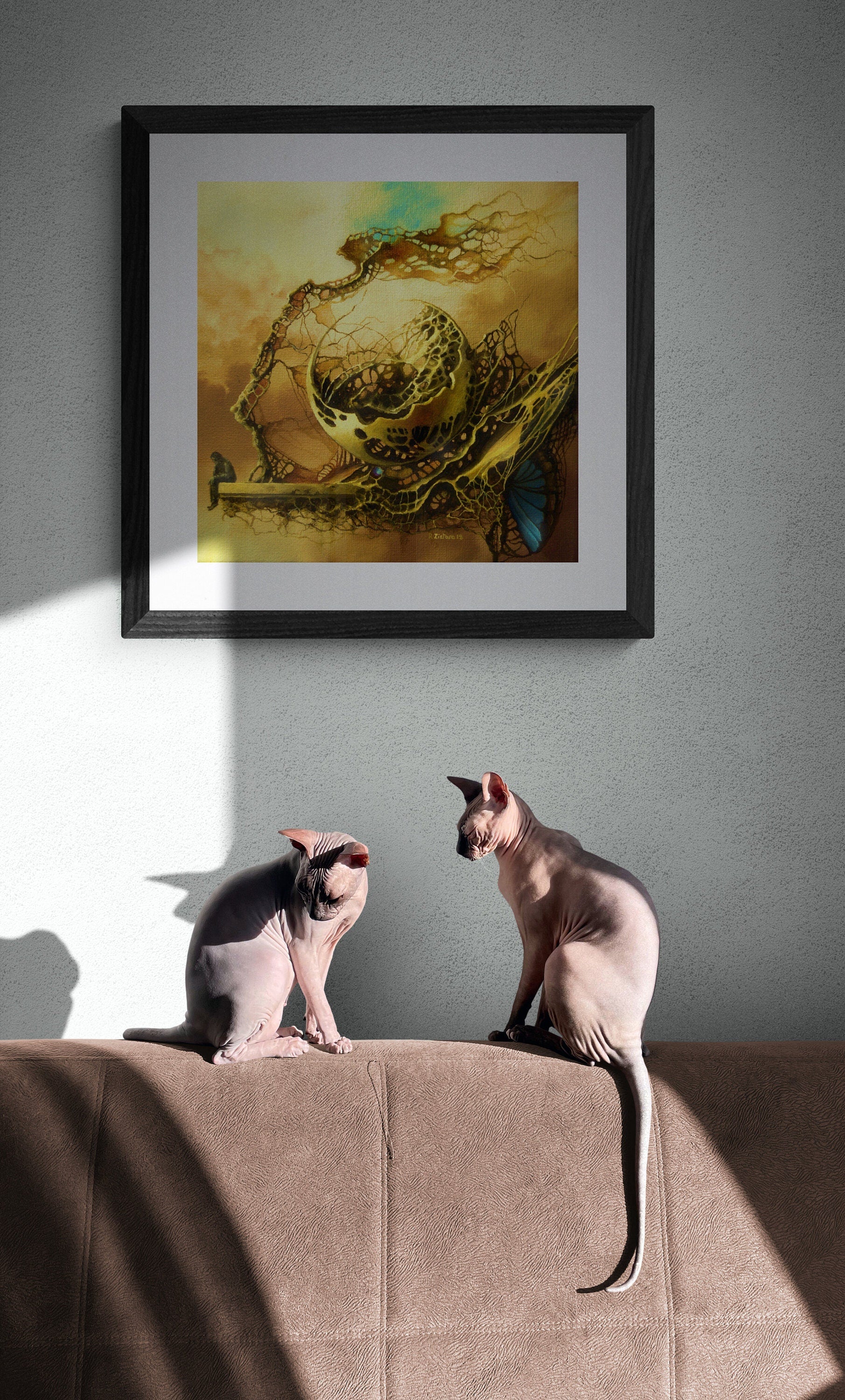 LONELINESS | fine art print from original oil painting  modern home decoration | gift idea for surreal art lovers FOSHE ART