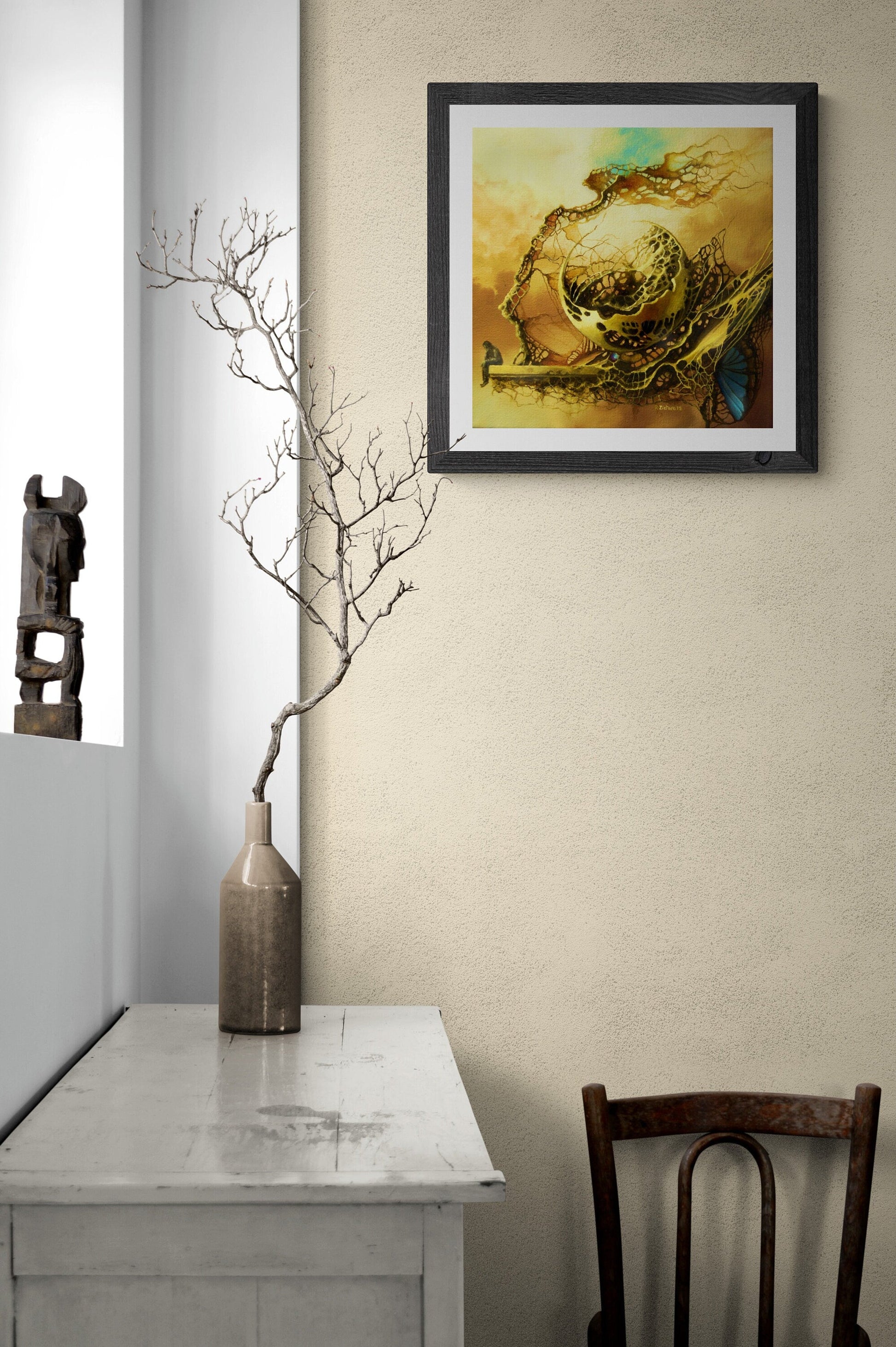 LONELINESS | fine art print from original oil painting  modern home decoration | gift idea for surreal art lovers FOSHE ART