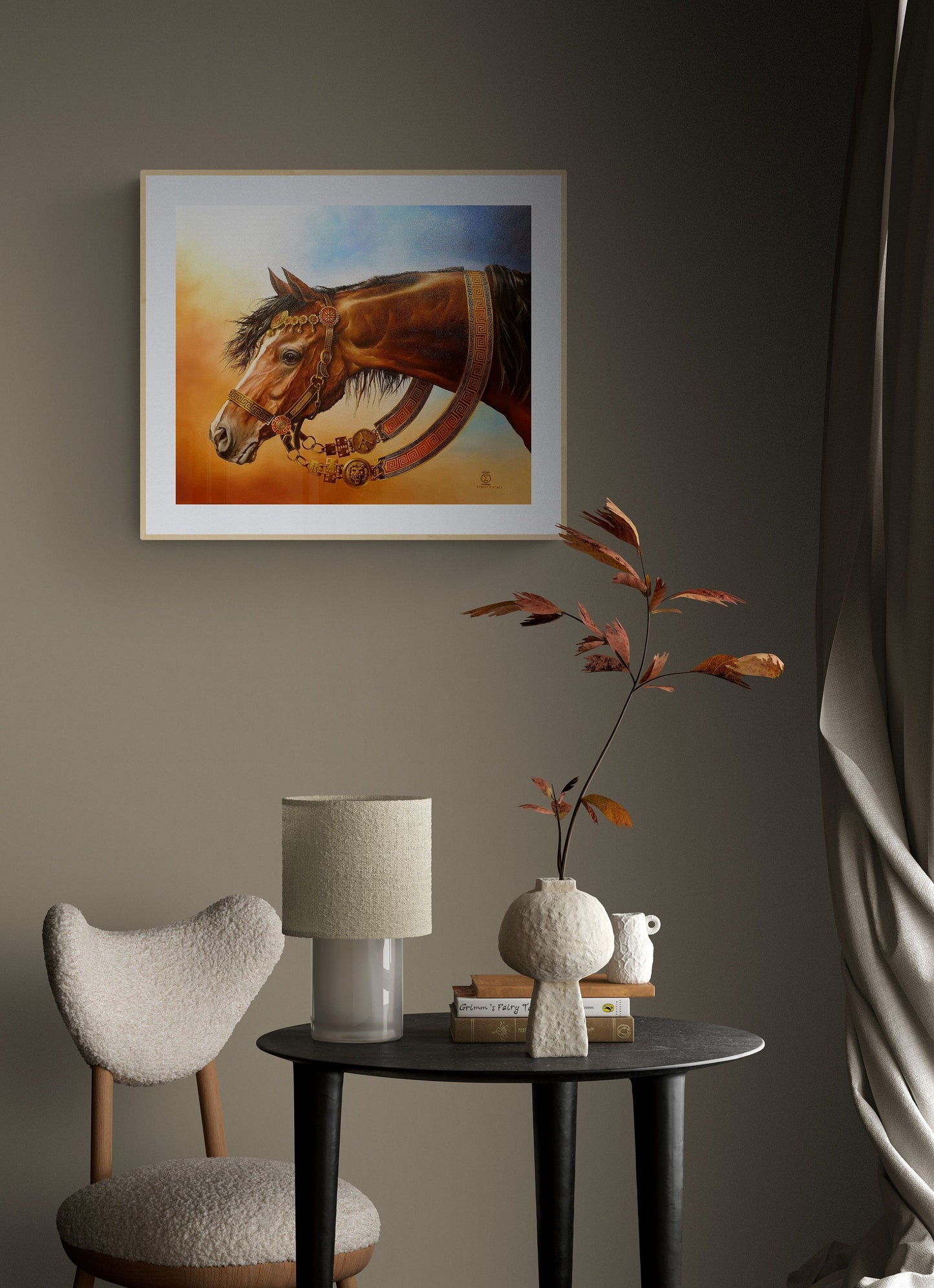 Bucephalus Fine Art Print: Alexander the Great's Horse, Modern Home Decor FOSHE ART