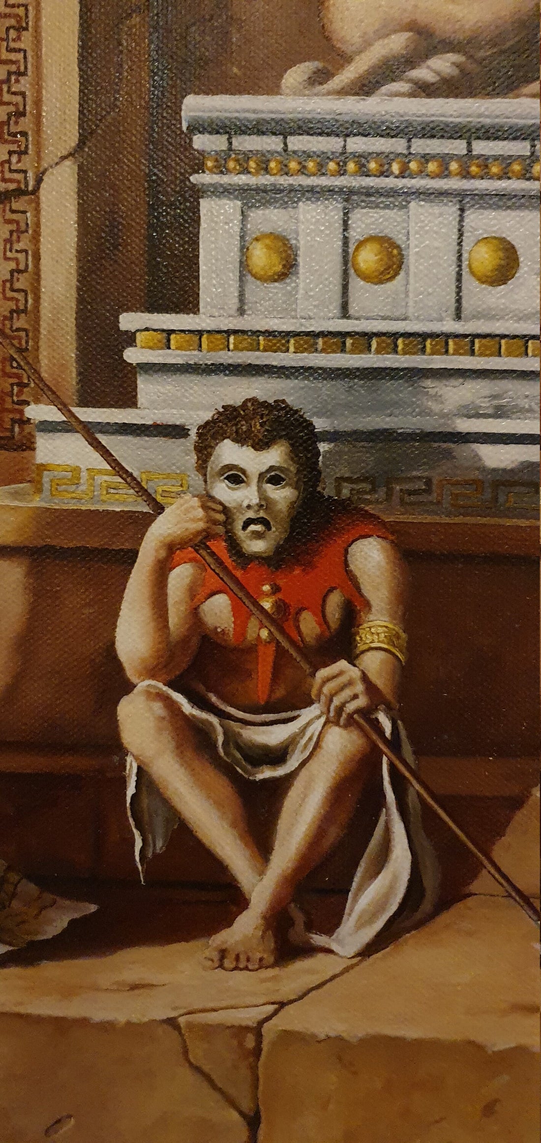 Greek Mythology art, TEMPLE of APOLLO giclee print from original oil painting, figurative painting