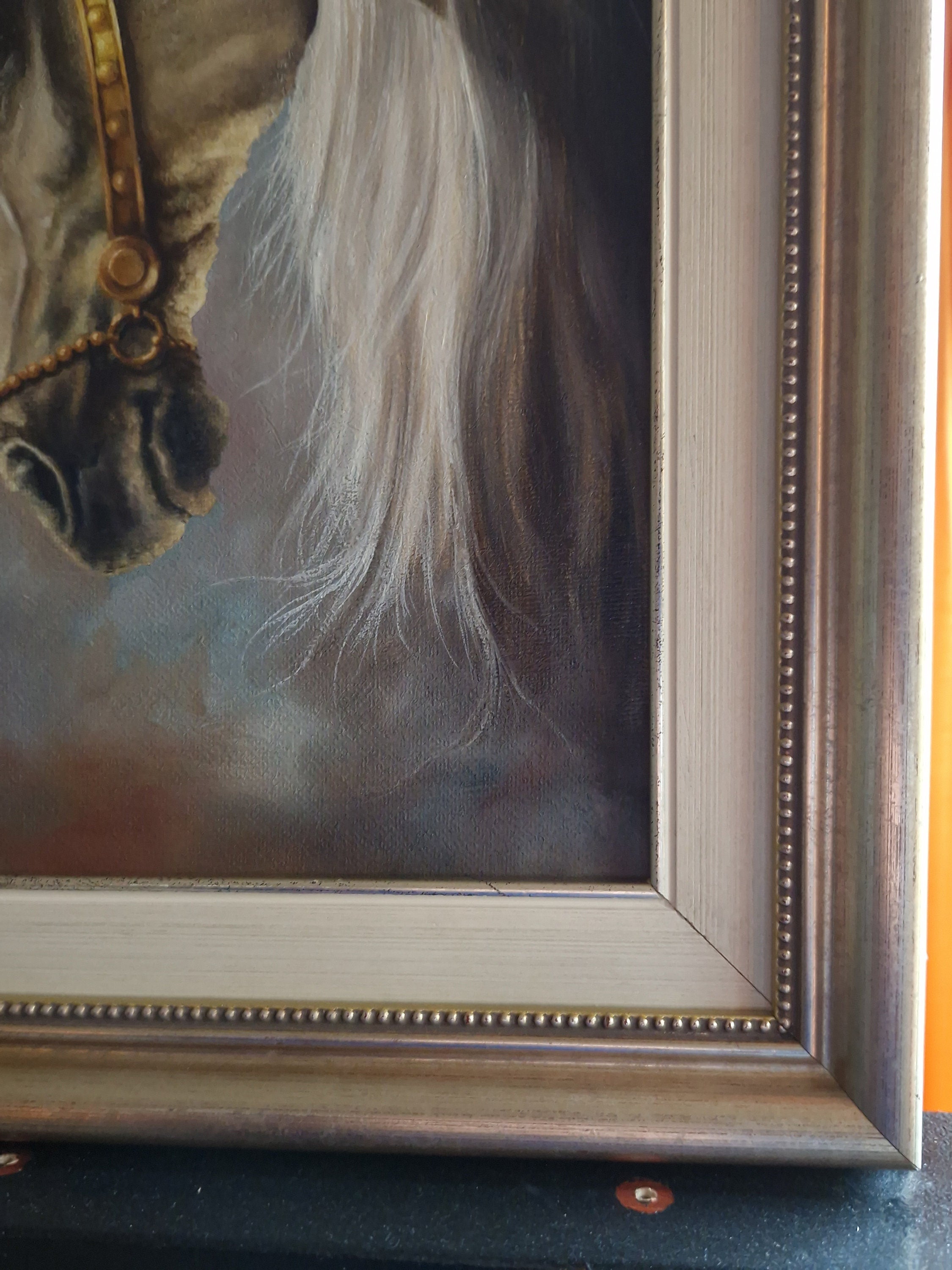 White Horse Head Oil Painting | Framed Canvas Art FOSHE ART
