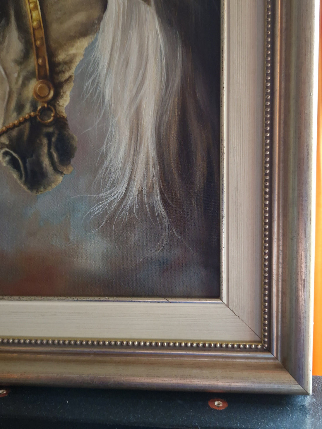 White Horse Head Oil Painting | Framed Canvas Art FOSHE ART