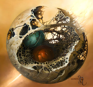 PUZZLE BALL Print | Giclee Art Prints from original painting | Abstract Wall Art | Home Decore