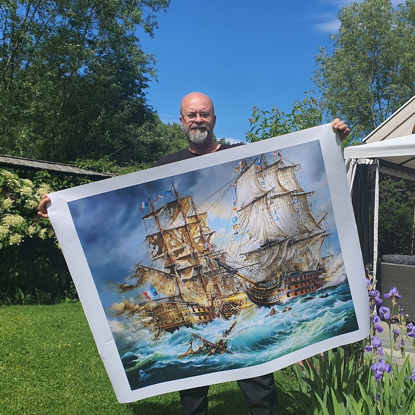 HMS Victory | ship painting| Battle of Trafalgar | Admiral Lord Nelson | glicee canvas art prints of original oil painting FOSHE ART