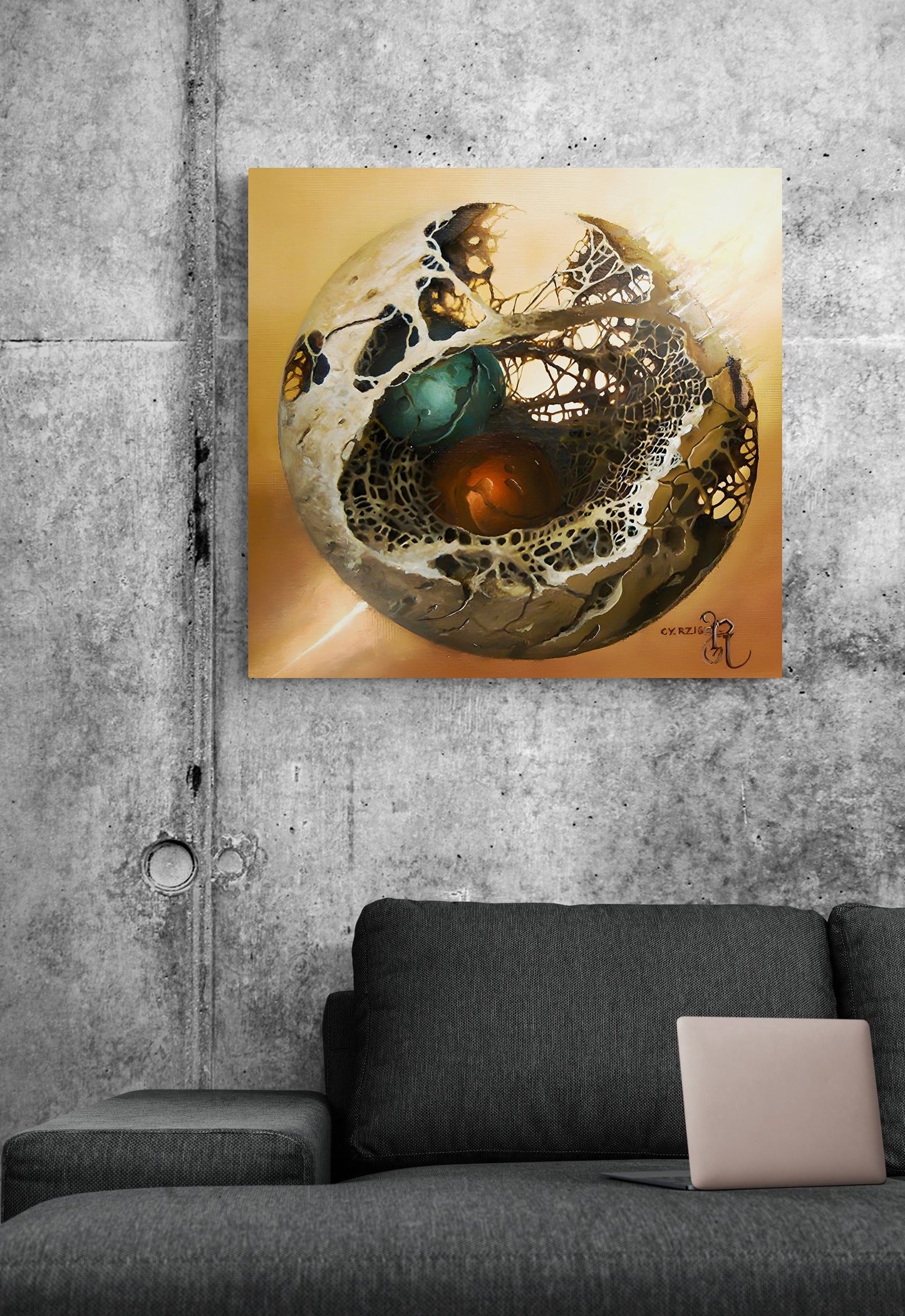 PUZZLE BALL Print | Giclee Art Prints from original painting | Abstract Wall Art | Home Decore