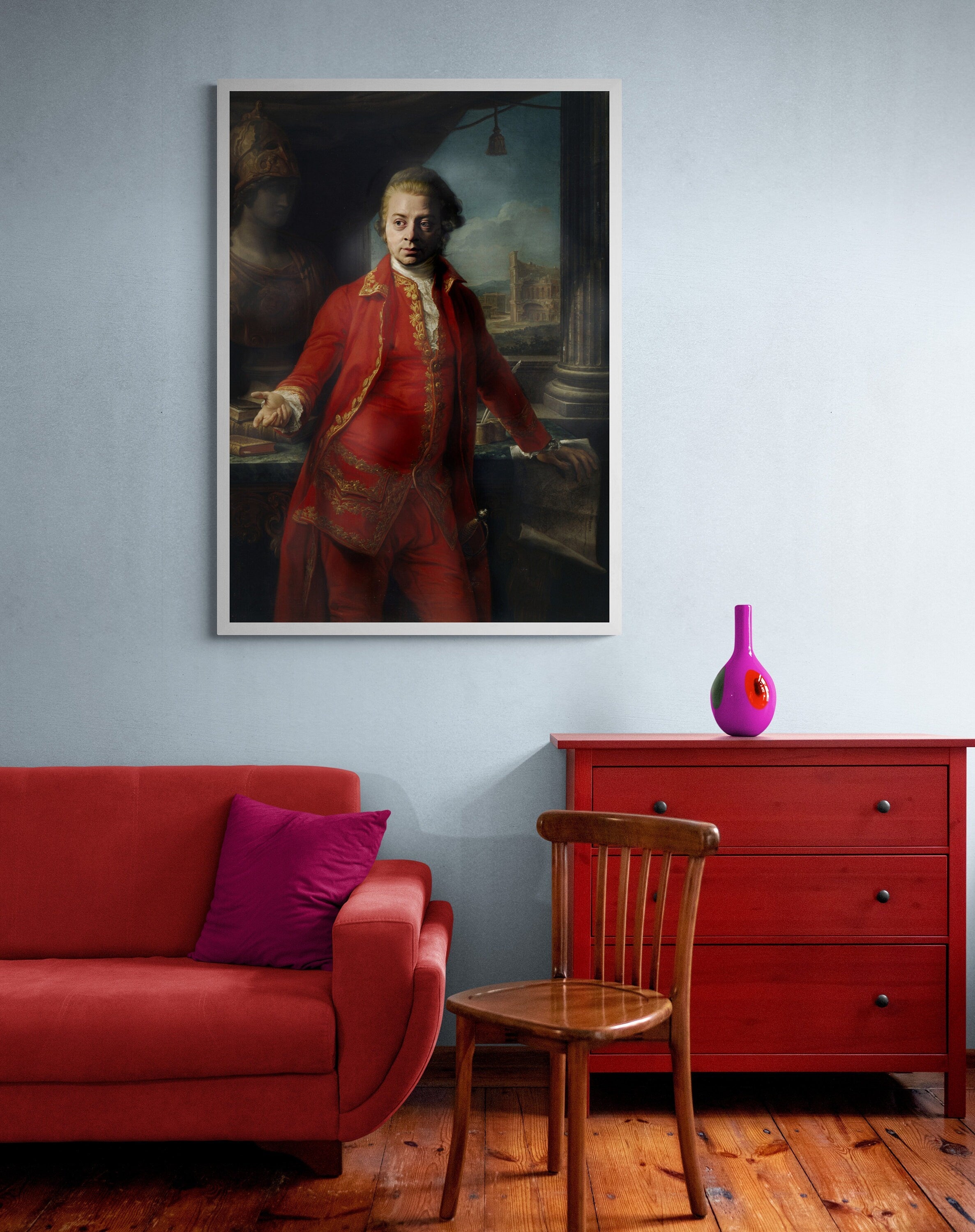 Amadeus Mozart Portrait, Fine Art Giclée Print FOSHE ART