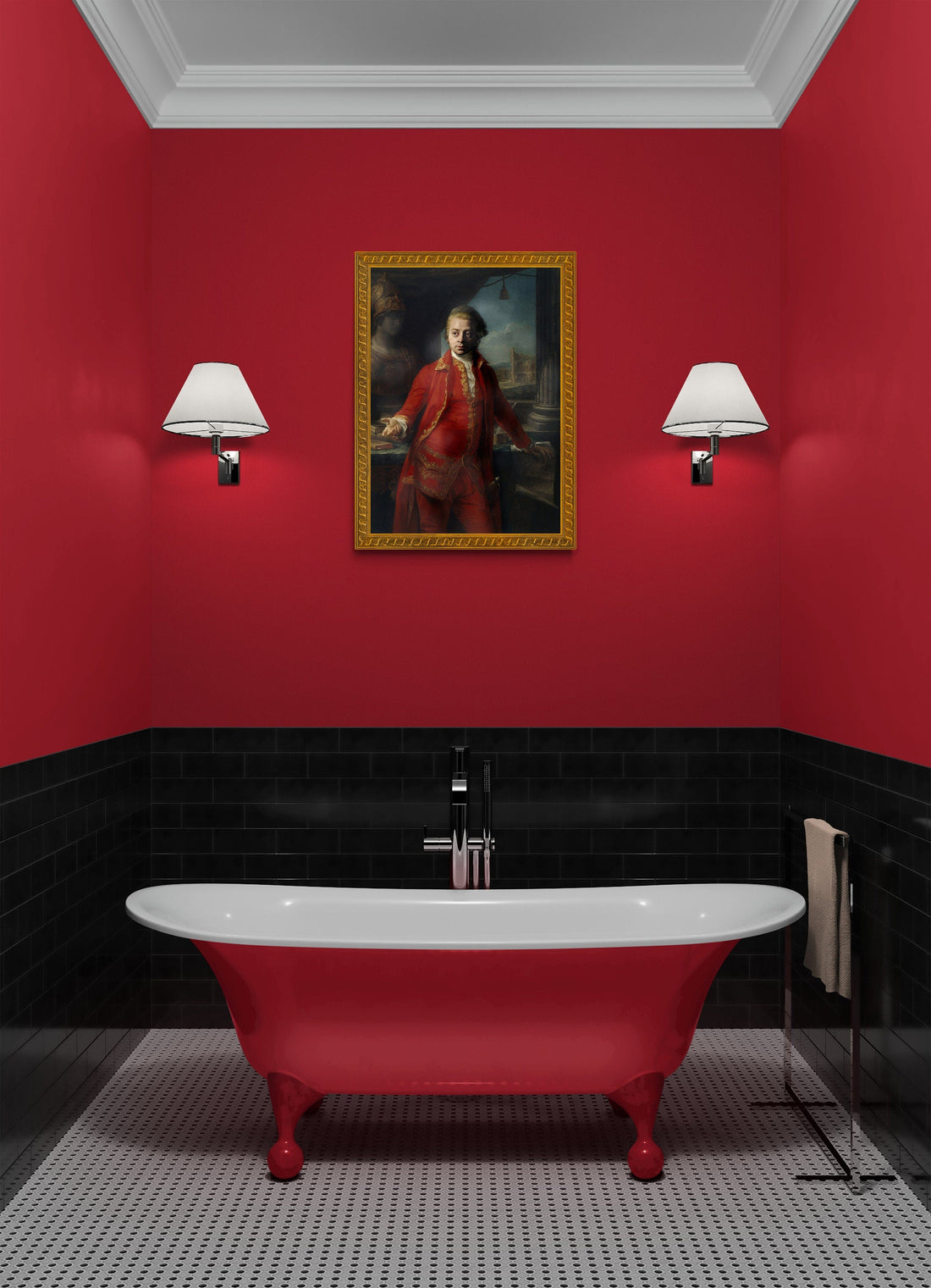 Amadeus Mozart Portrait, Fine Art Giclée Print FOSHE ART