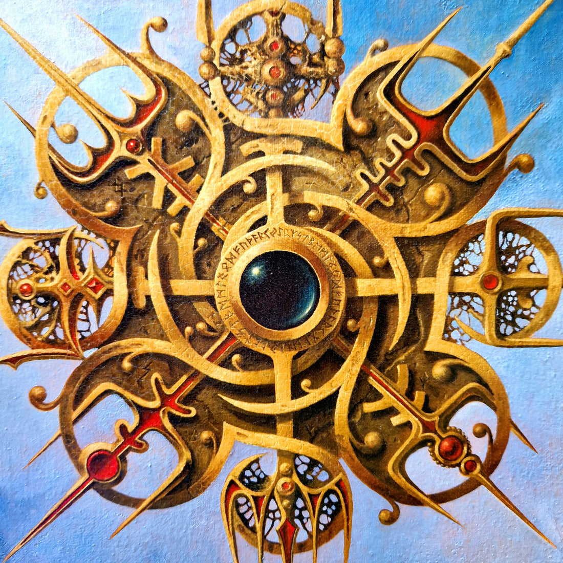 Vegvisir Viking Compass Art Print | Norse Mythology Decor FOSHE ART