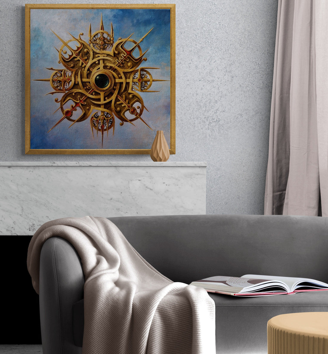 Vegvisir Viking Compass Art Print | Norse Mythology Decor FOSHE ART
