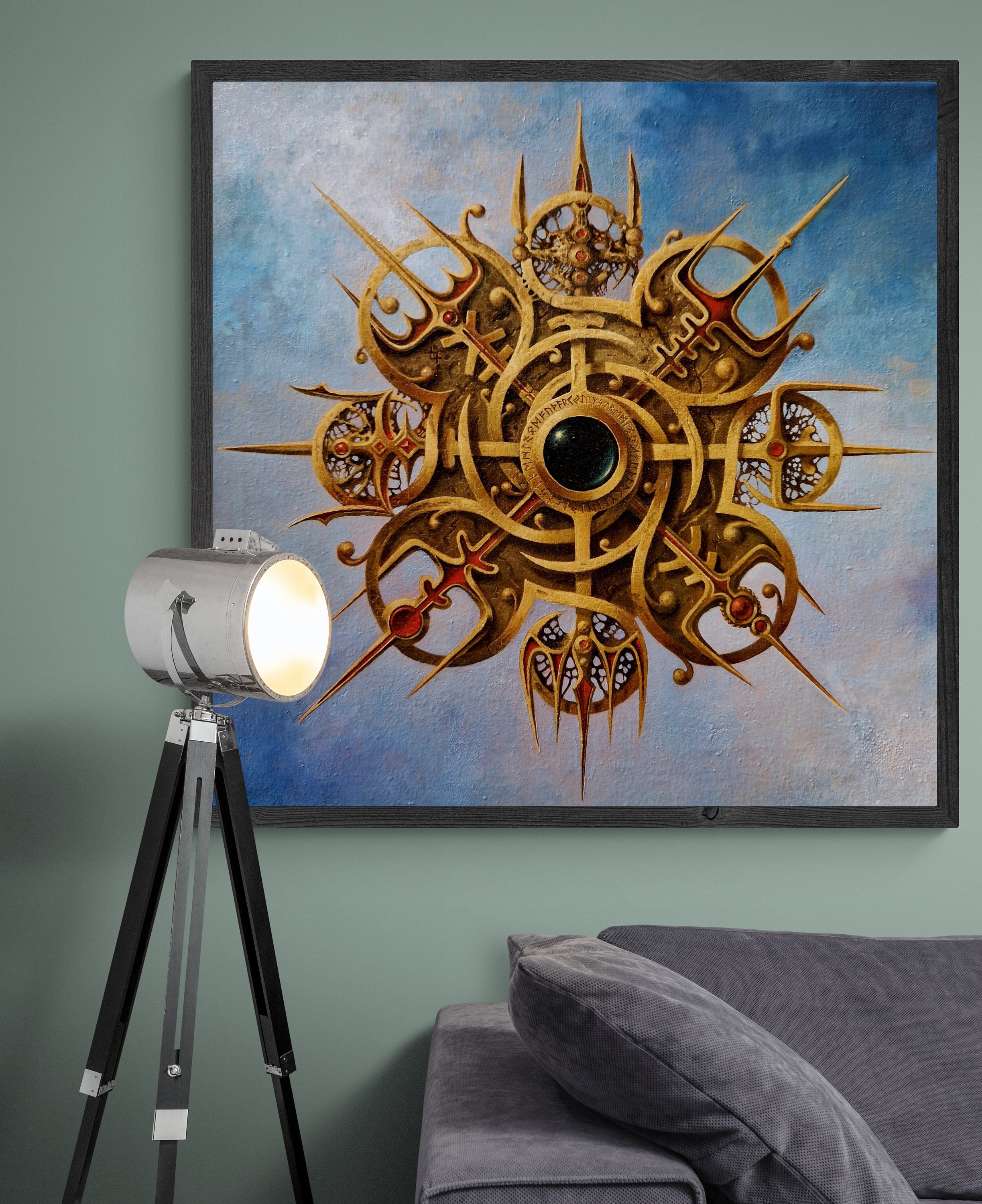 Vegvisir Viking Compass Art Print | Norse Mythology Decor FOSHE ART