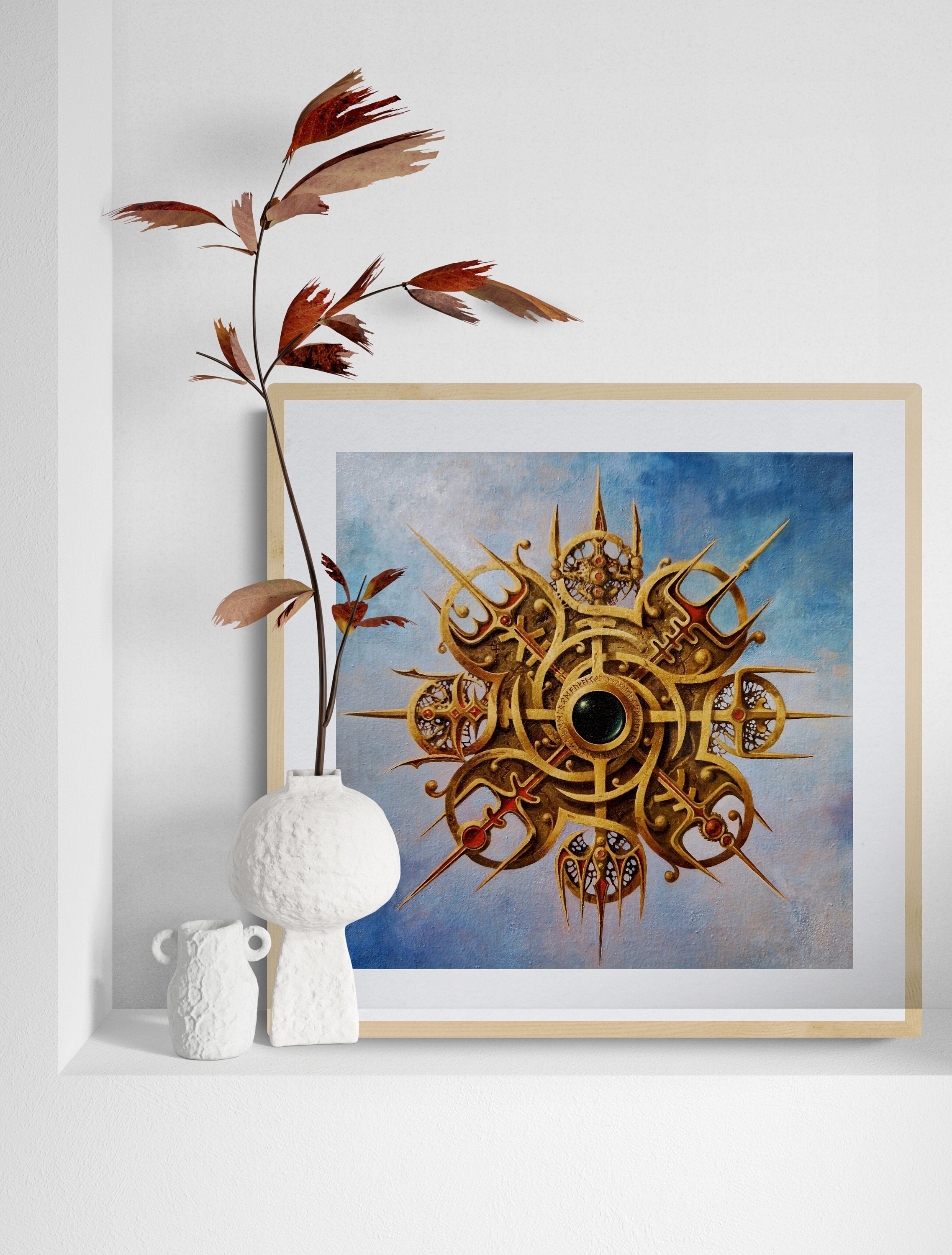 VEGVISIR VIKING Compass | Viking Art Prints of original painting | Viking Decor | Norse mythology art | Viking gifts for men