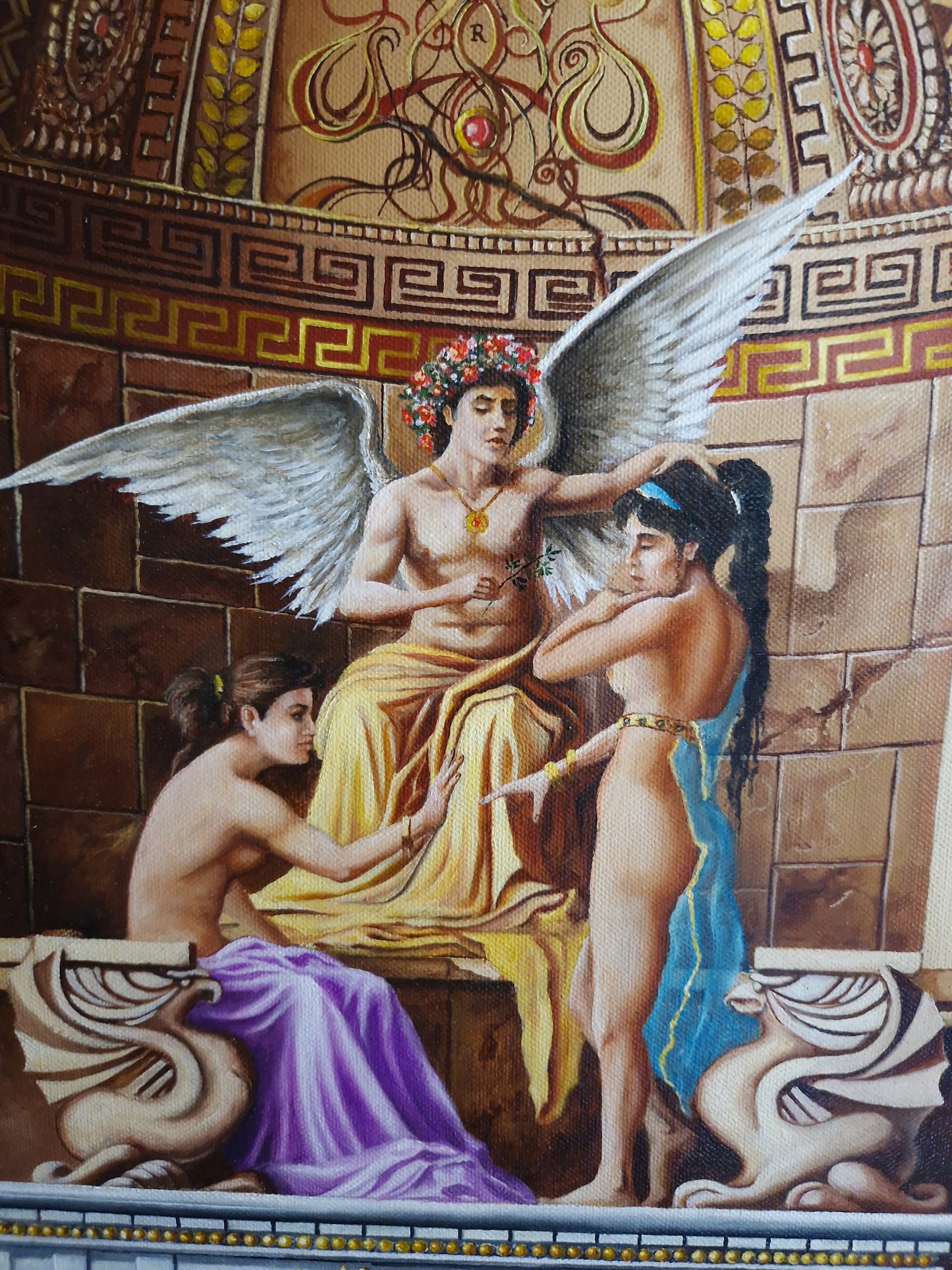 Greek Mythology art, TEMPLE of APOLLO giclee print from original oil painting, Extra large wall art