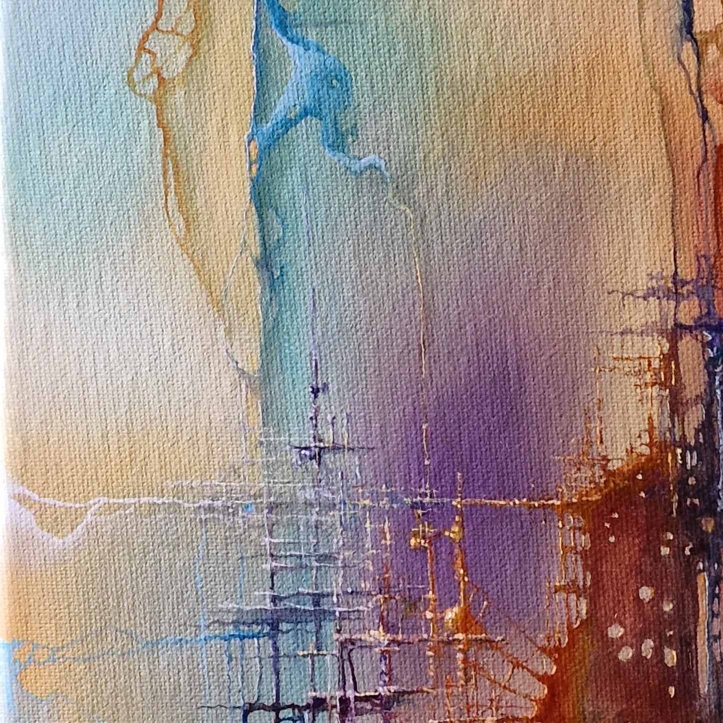 Eye of Viracocha | Abstract Fine Art Original Oil Painting on Canvas by Robert Zietara