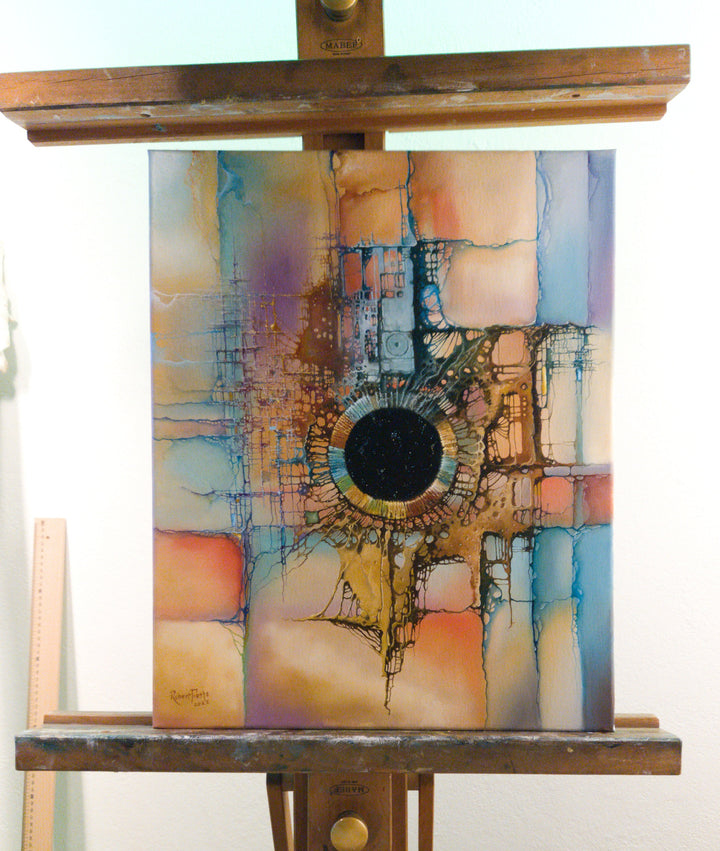 Eye of Viracocha | Abstract Fine Art Original Oil Painting on Canvas by Robert Zietara