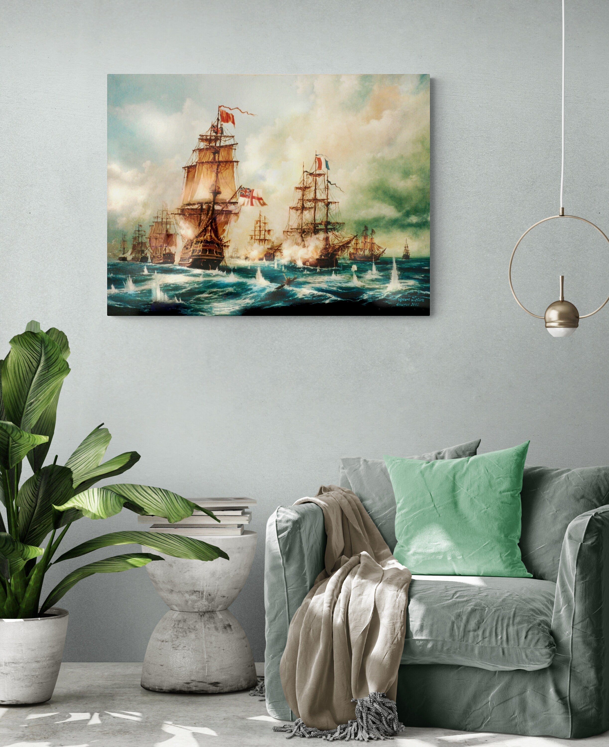 HMS Victory Canvas Print | Battle of Trafalgar, 3D Brushstroke Finish FOSHE ART