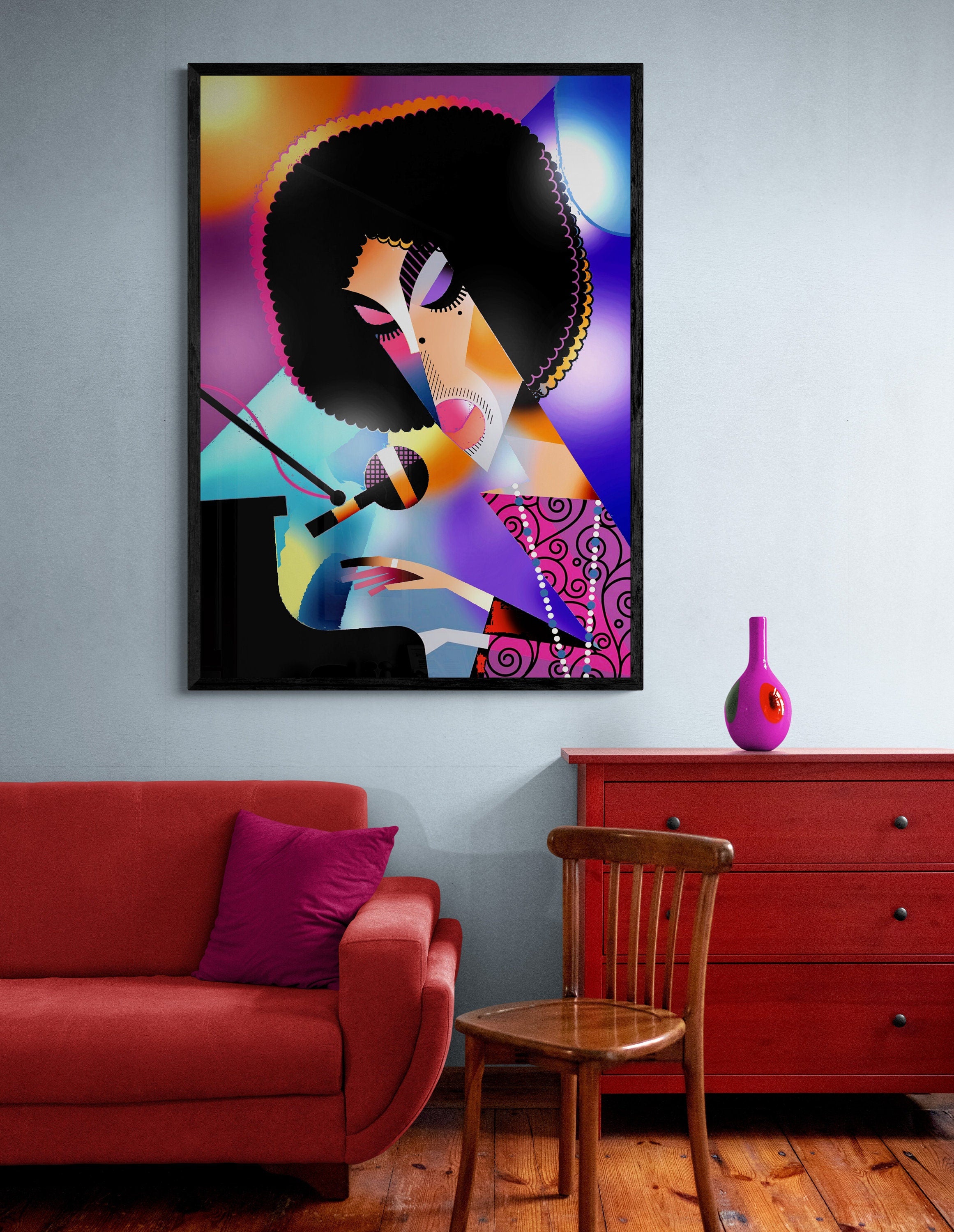 Prince Poster & Wall Art, Music, Icon, Pop, Rock, Purple Rain, Art Prints, Giclee Prints, Wall Decor,