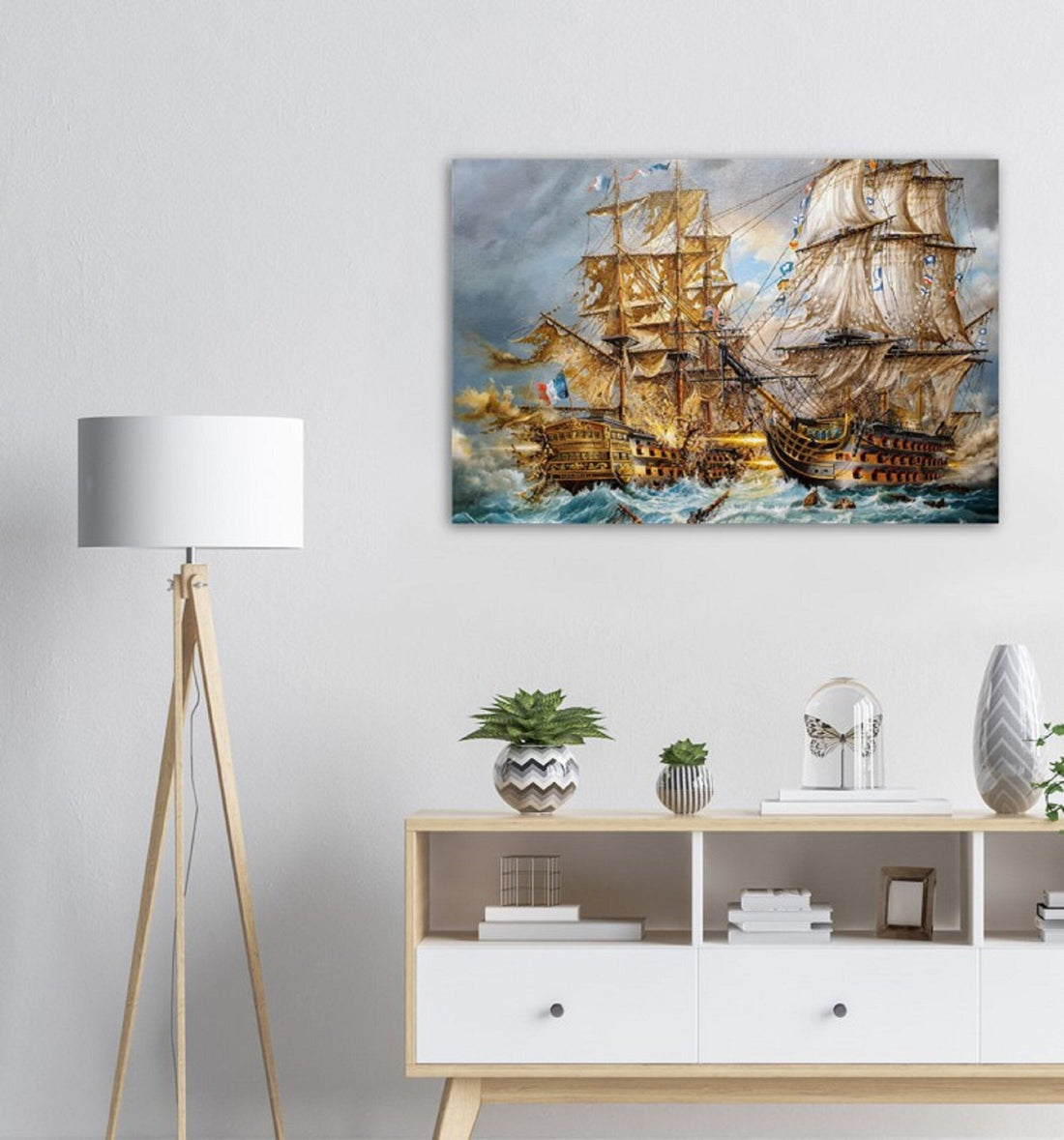 Battle of Trafalgar | Robert Zietara | HMS Victory Giclée Print, Sailing Ship Poster FOSHE ART