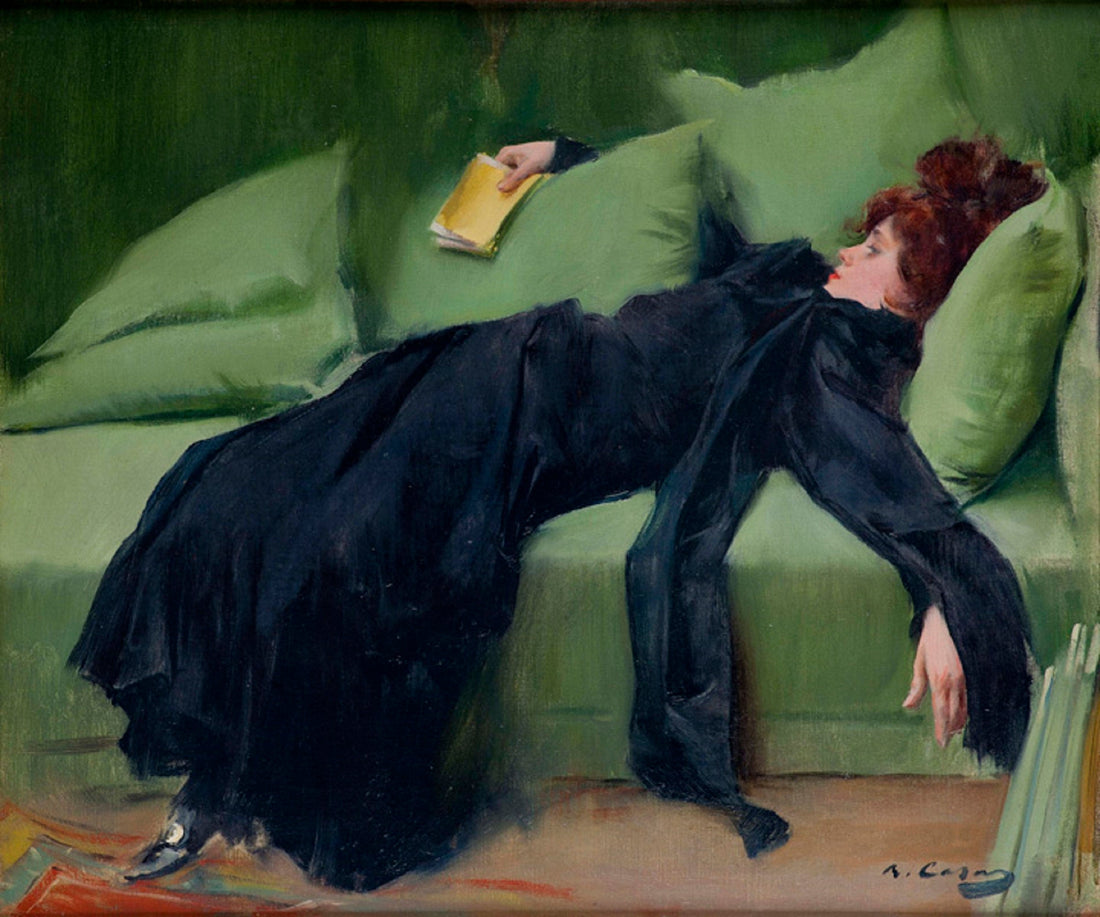 Ramon Casas "Decadent Young Woman" – Fine Art Print | Classical Wall Decor | Exhibition-Quality Canvas & Paper | After the Ball Painting FOSHE ART