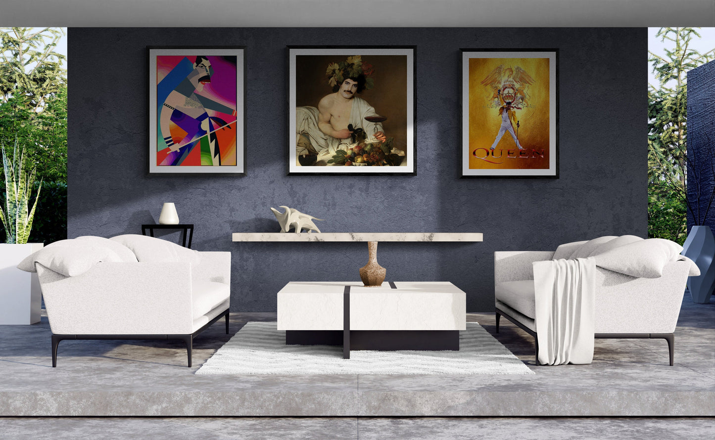 Freddie Mercury from Queen Unique Portrait, golden wall Art Print, Heavyweight paper, Music Icon, Singer Portrait,  New House Gift, House warming painting