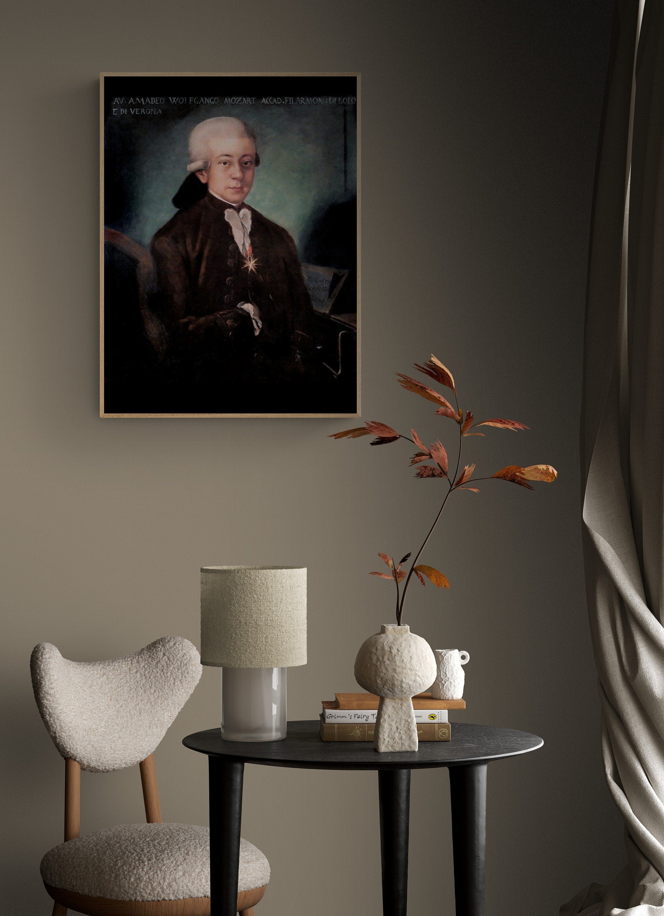 Mozart Portrait Fine Art Print, Bologna Mozart Reproduction FOSHE ART
