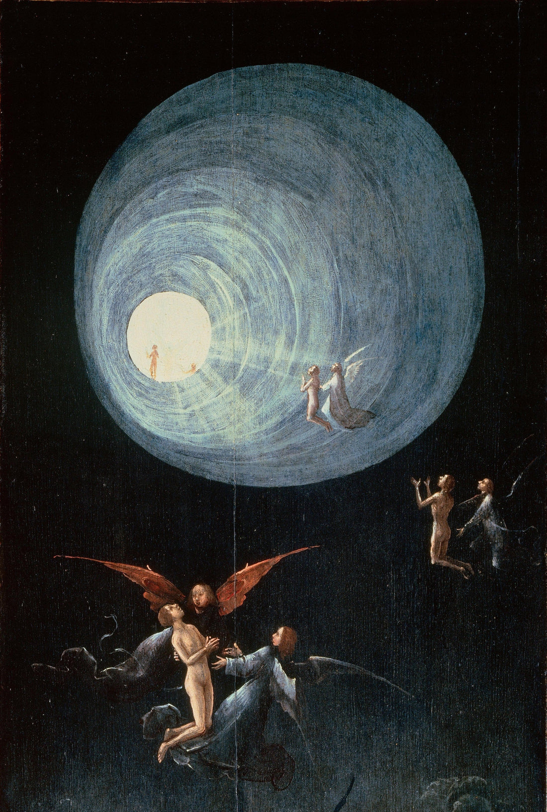 Ascent of the Blessed by Bosch Gliclée canvas hand finished premium print with brush strokes and golden vintageous frame looks like original FOSHE ART