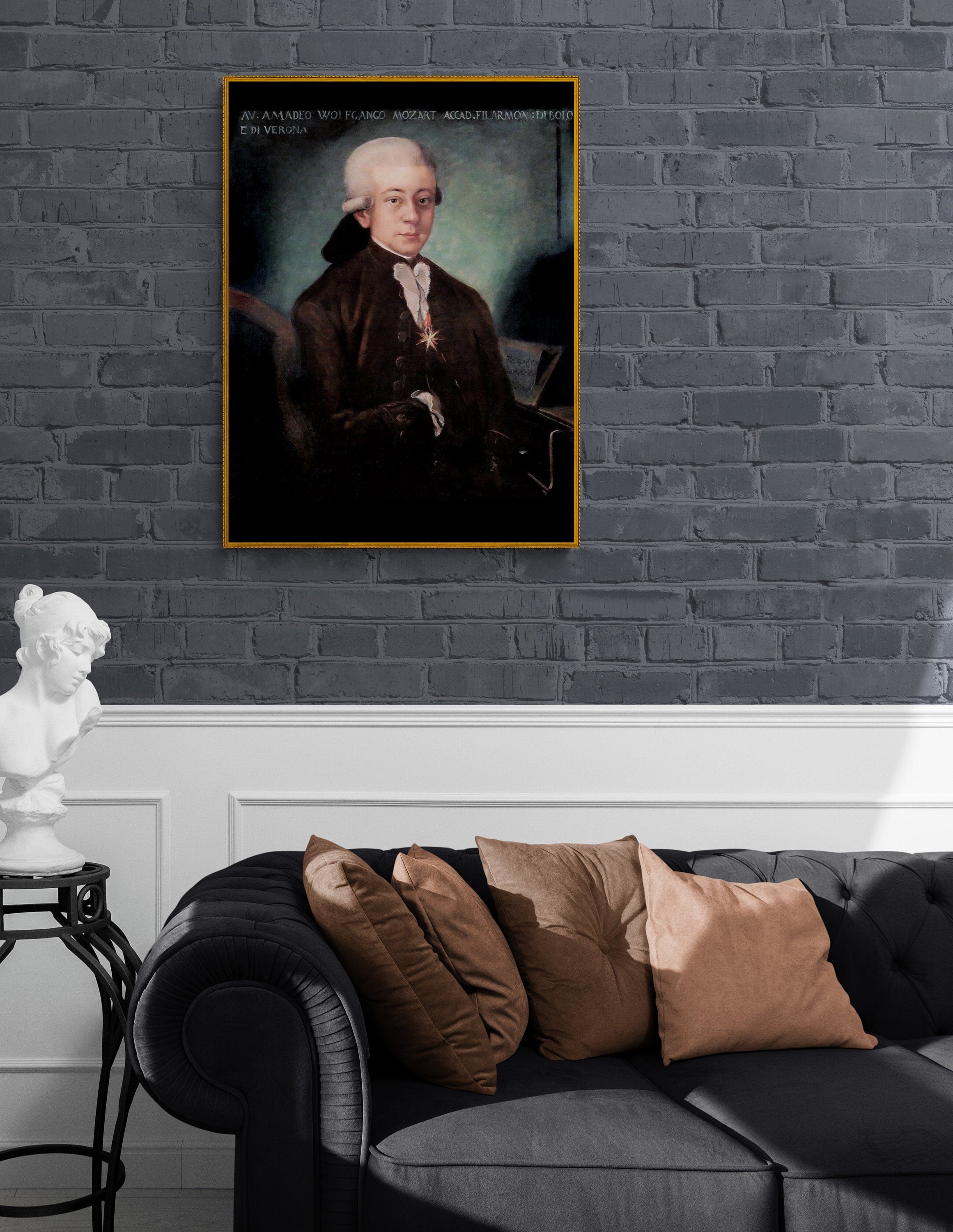 Mozart Portrait Fine Art Print, Bologna Mozart Reproduction FOSHE ART