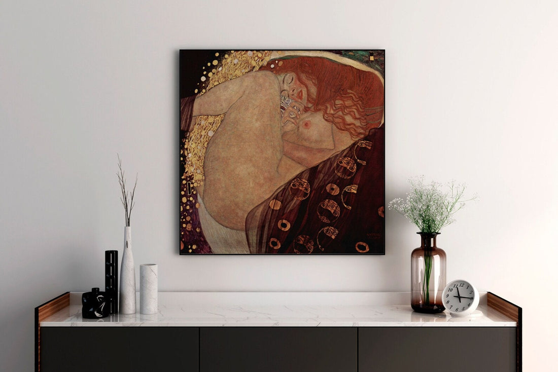 GUSTAV KLIMT Danae (1908), Art nouveau print on canvas, large wall art, famous art Klimt poster, Klimt painting, gift for him, reproduction