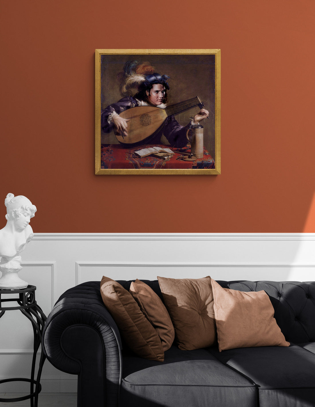 Unique Portrait of Elvis Presley , Fine Art Print, Elvis Fans, Gicleé Wall Decor, Home Deccor, Theodor Rombouts, Lute player
