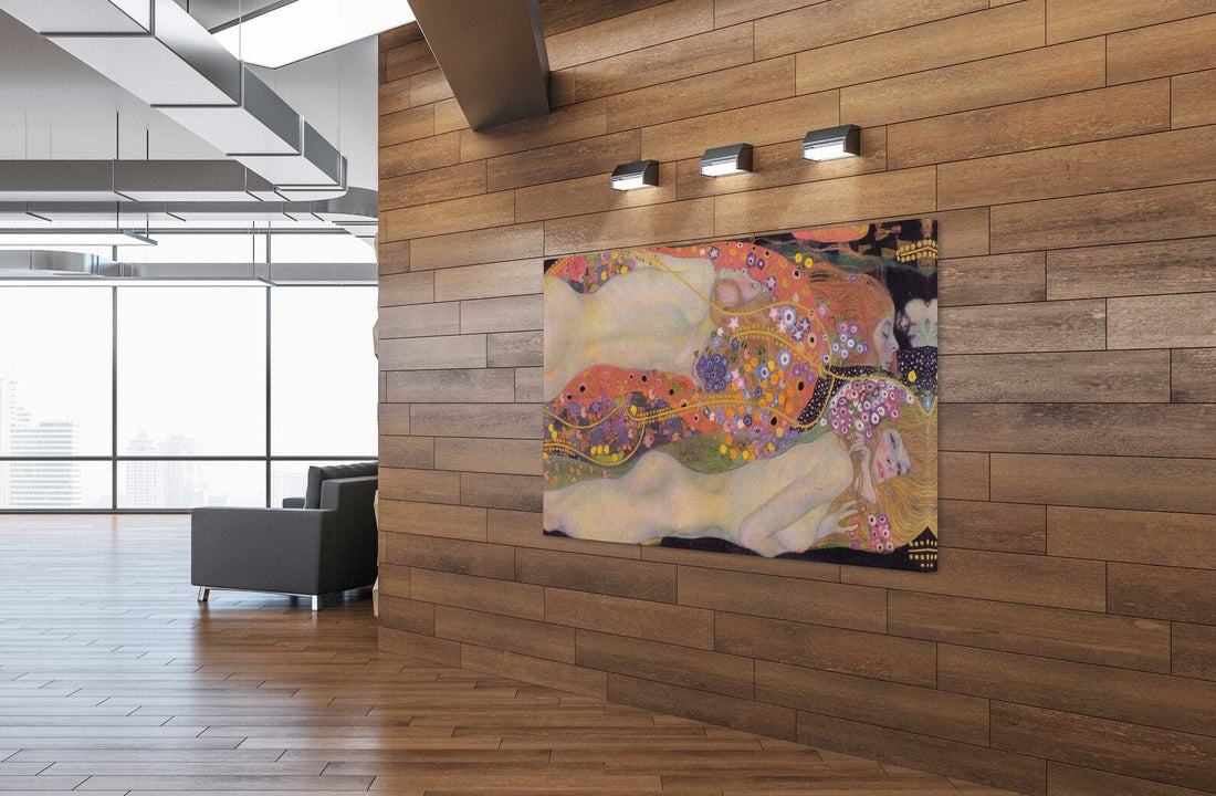 Gustav Klimt Famous Artwork: Water Snakes Large Size Canvas Paper Wall Art Poster